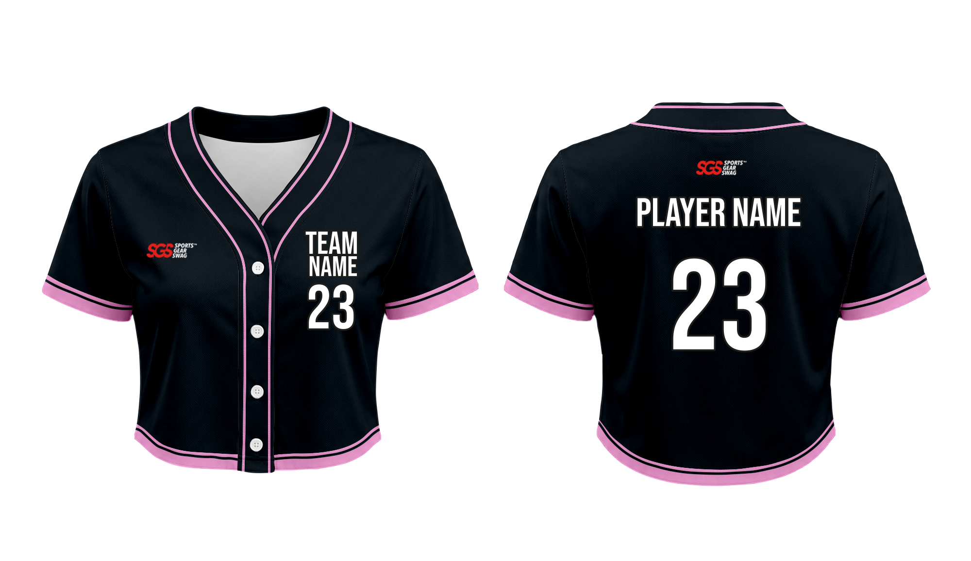 Custom varsity cropped adult youth unisex baseball jersey - Cropped-baseball-jerseys