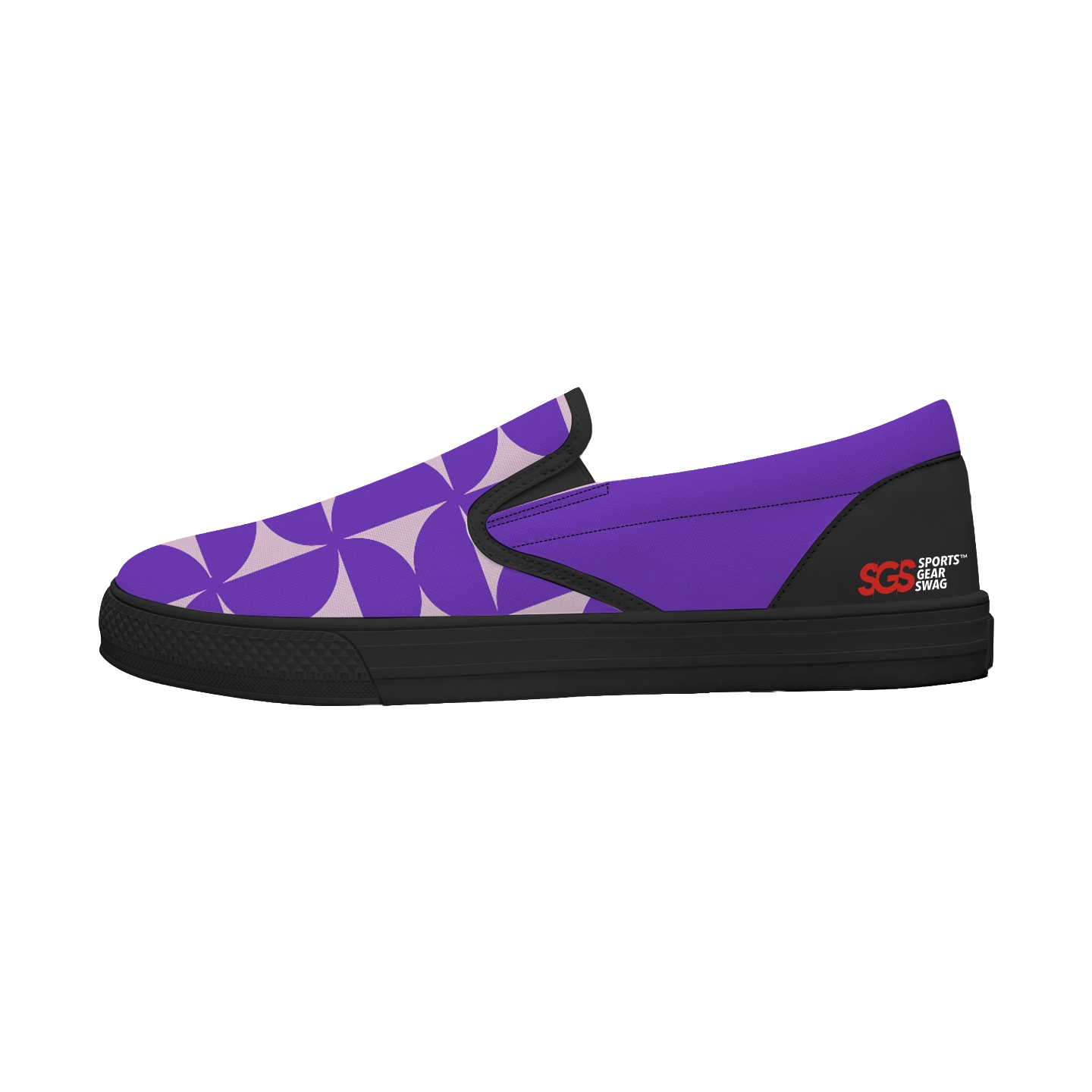 Custom slip on shoes black cubic - Slip-on-shoes