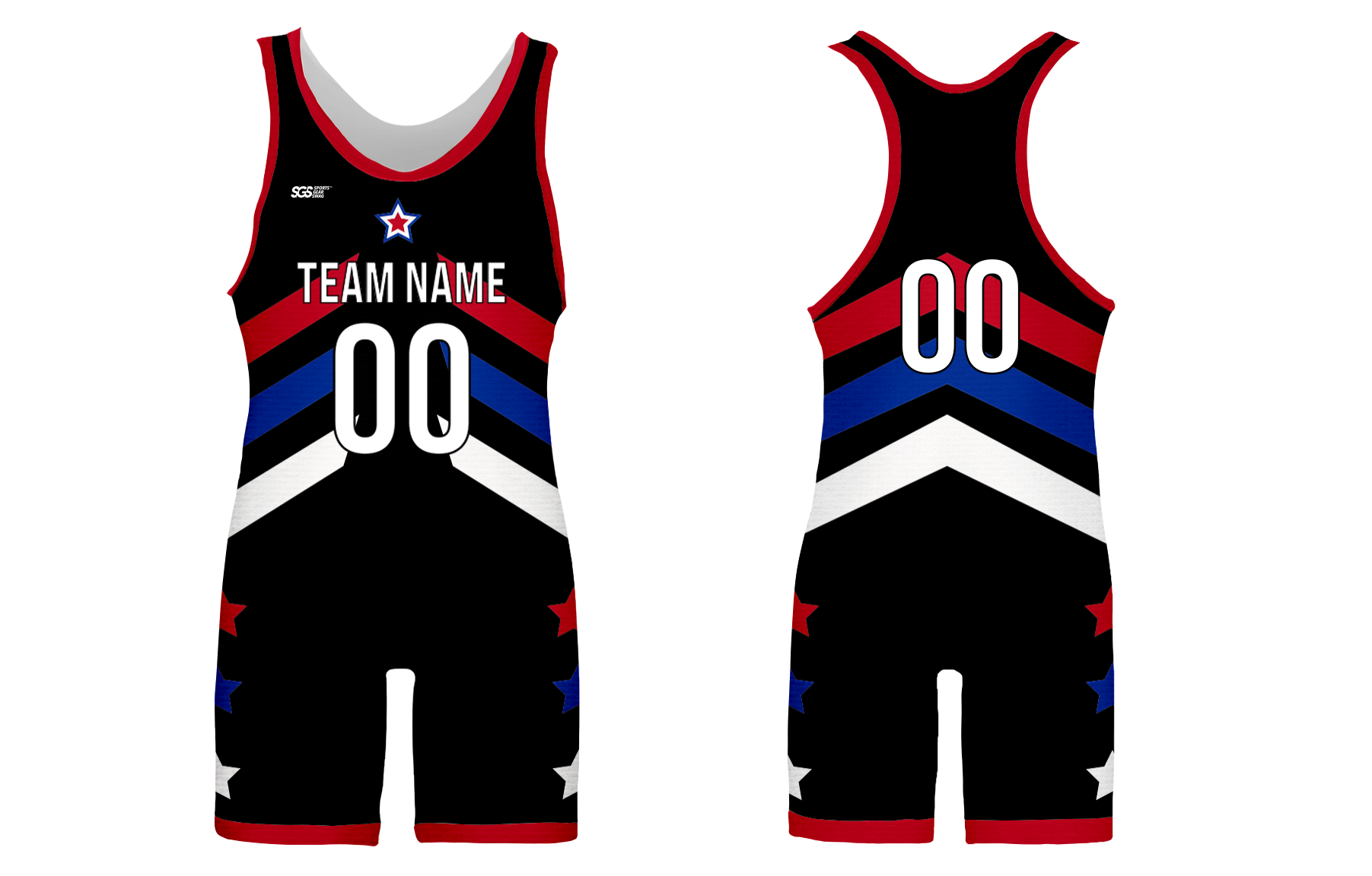 Custom stars & stripes classic adult youth unisex powerlifting singlets - Powerlifting-singlets