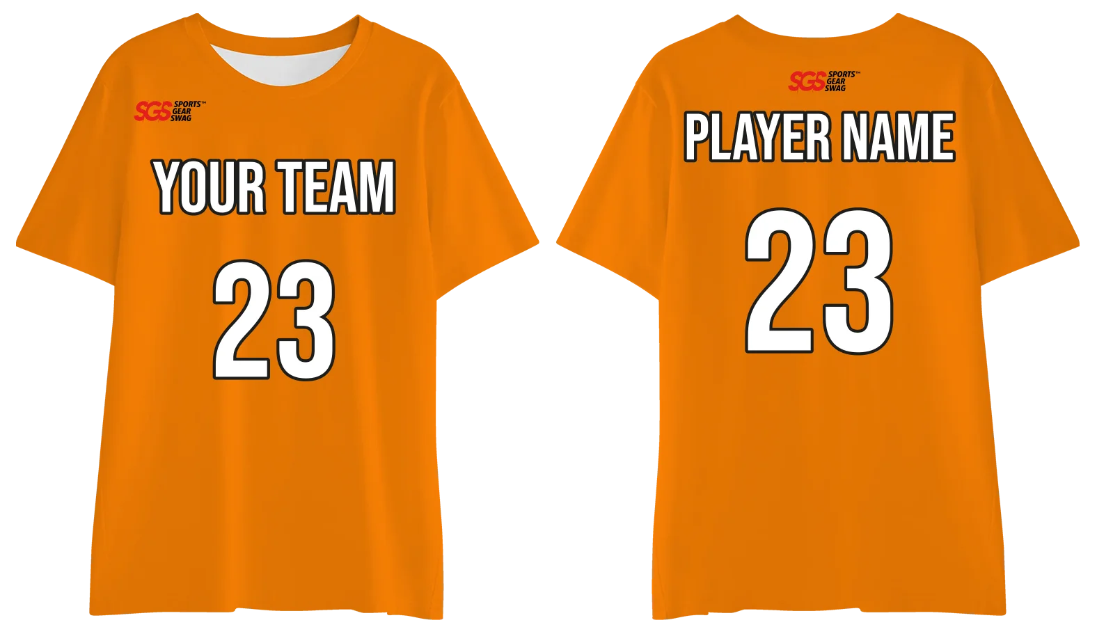 Custom orange adult youth unisex comfort short-sleeve t shirt - Jersey