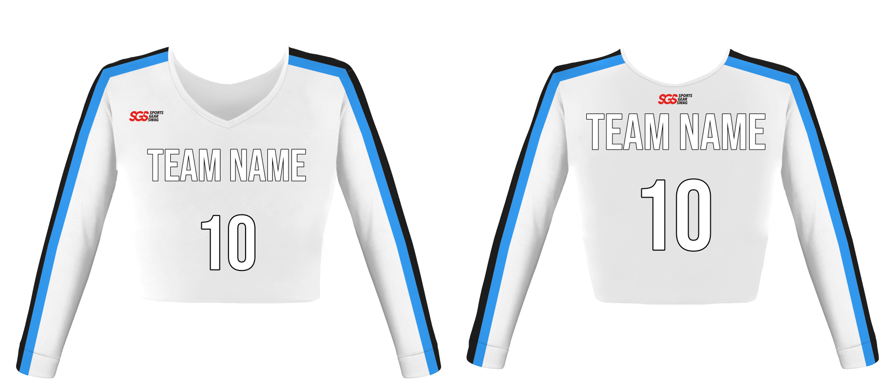 Custom snowy serenity youth adult unisex long sleeve crop top jersey - Jersey