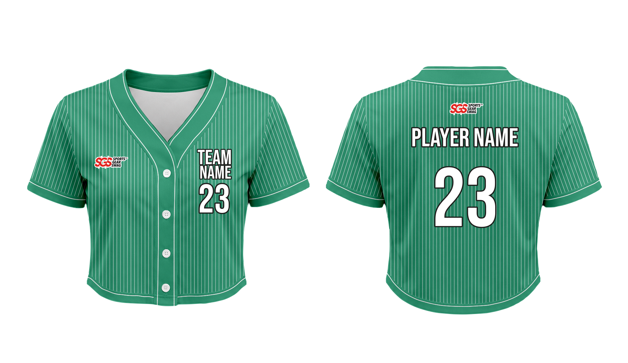 Custom stripes cropped adult youth unisex baseball jersey - Cropped-baseball-jerseys