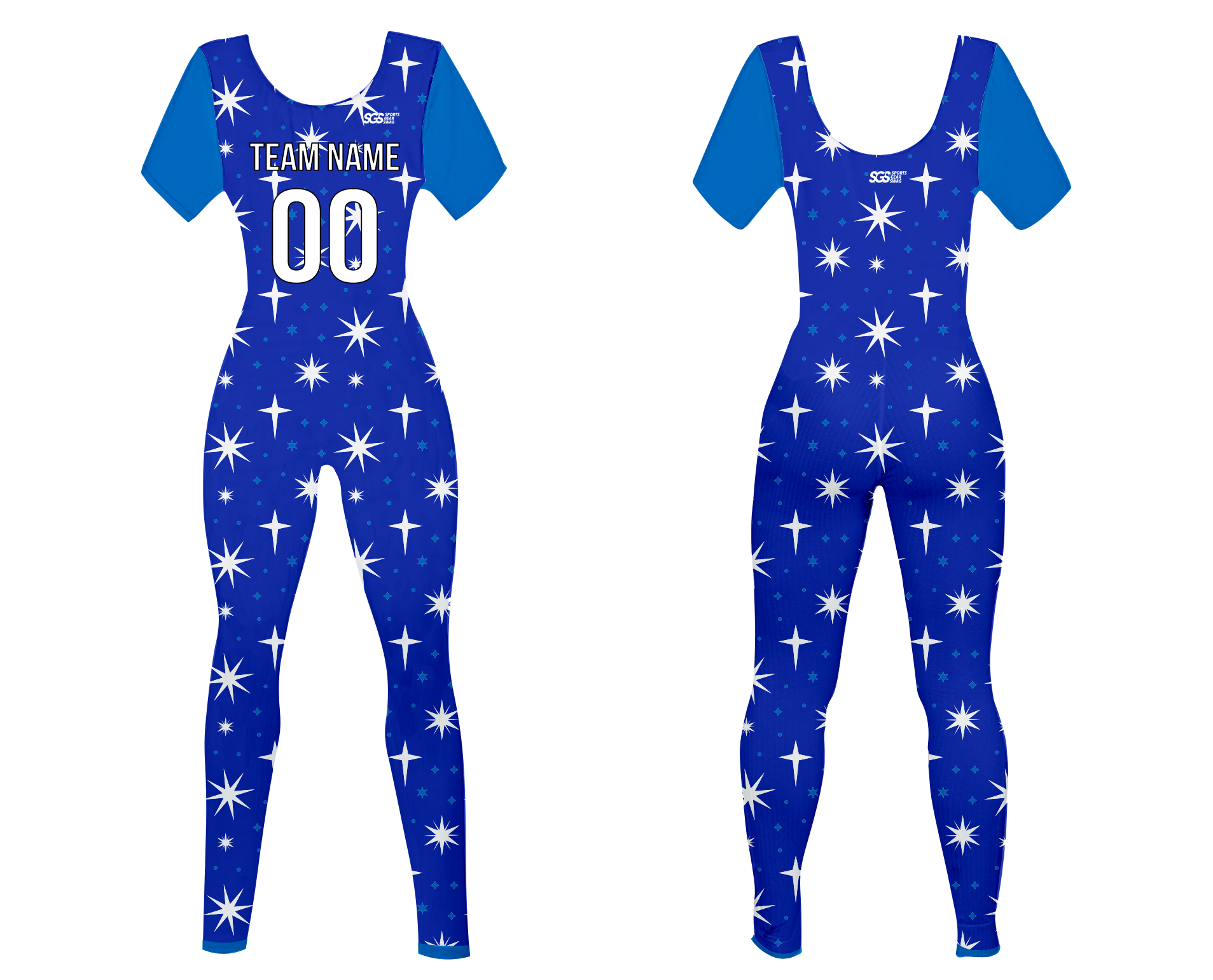 Custom women short sleeve dance bodysuit radiant star - Dance-bodysuits