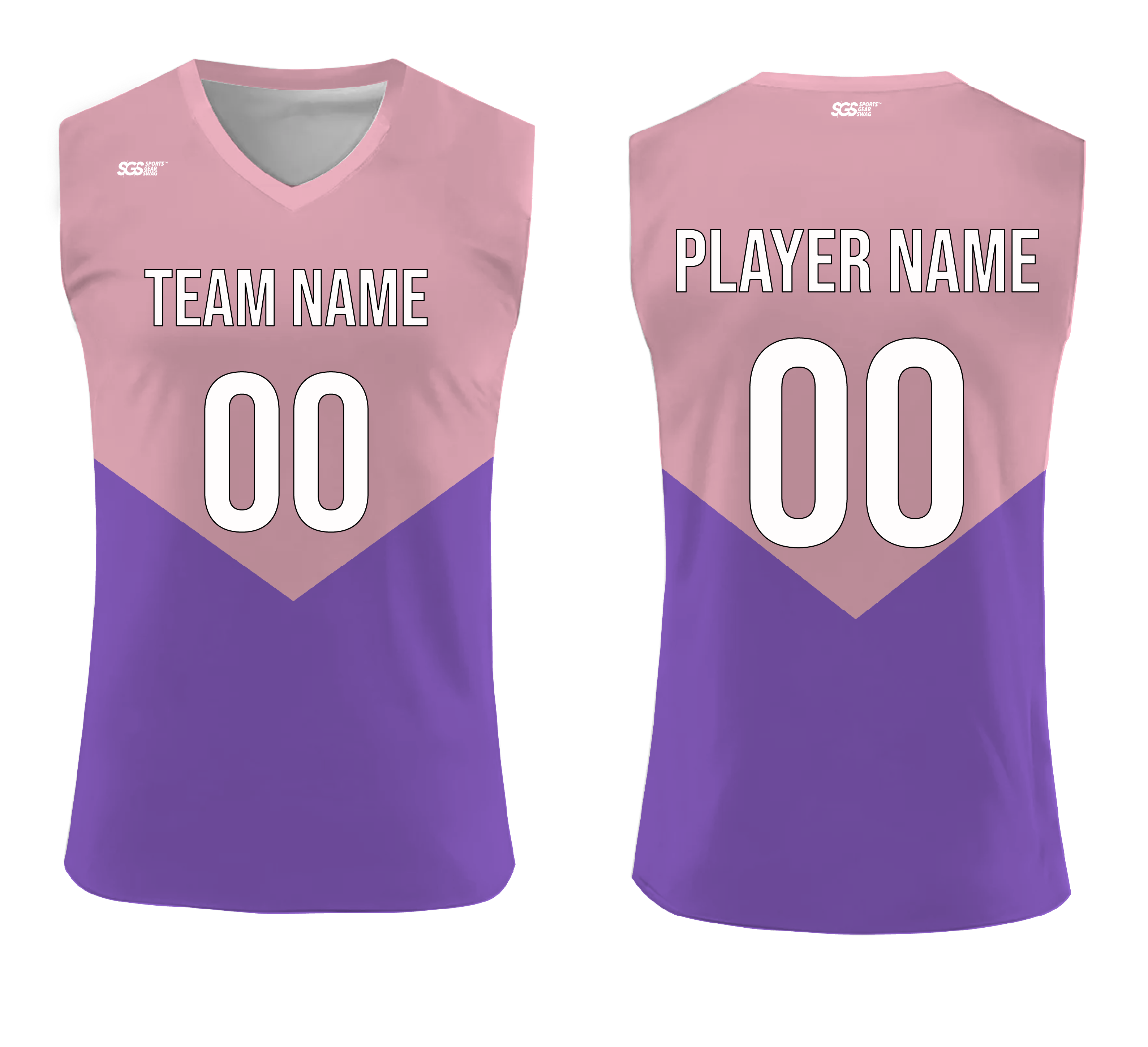 Custom purple solids adult youth volleyball  sleeveless jersey - Jersey
