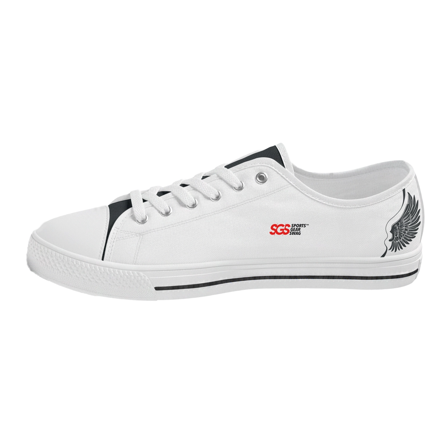 Custom low top canvas shoes white glide - Low-top-shoes