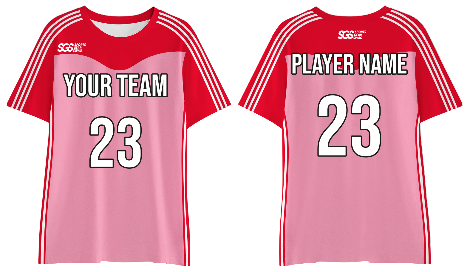Custom solid pink adult youth unisex shirts - Jersey