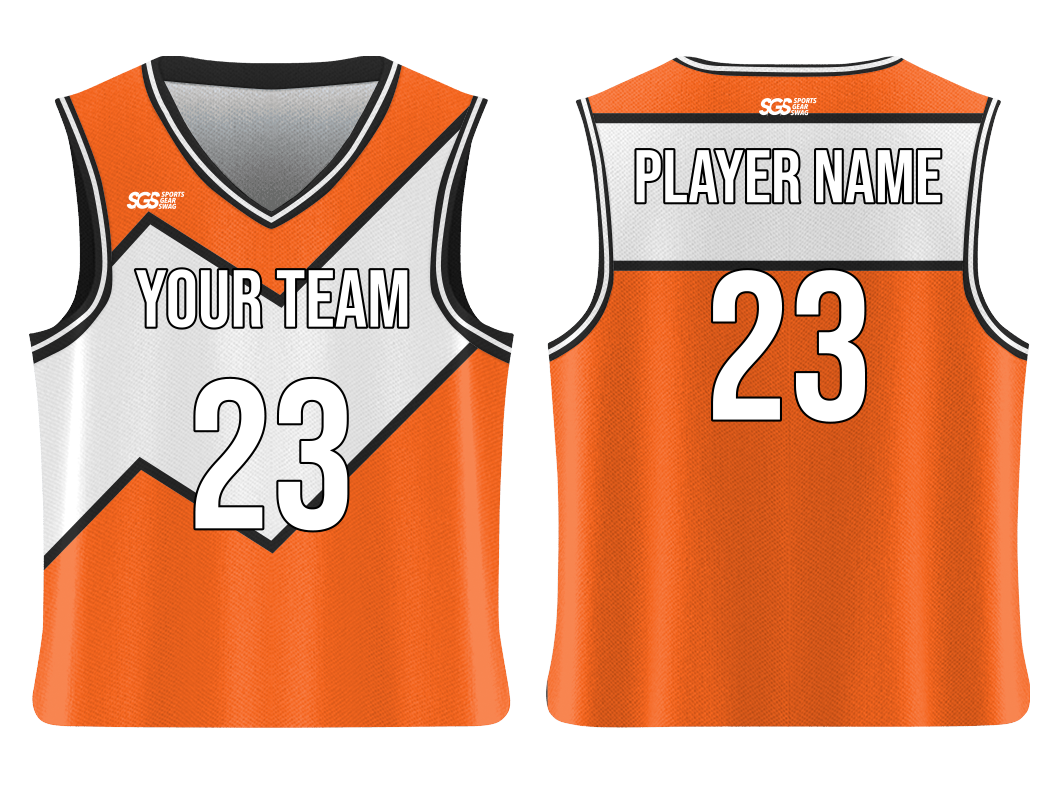 Custom white print solids adult youth unisex basketball jersey - reversible uniform - Jersey