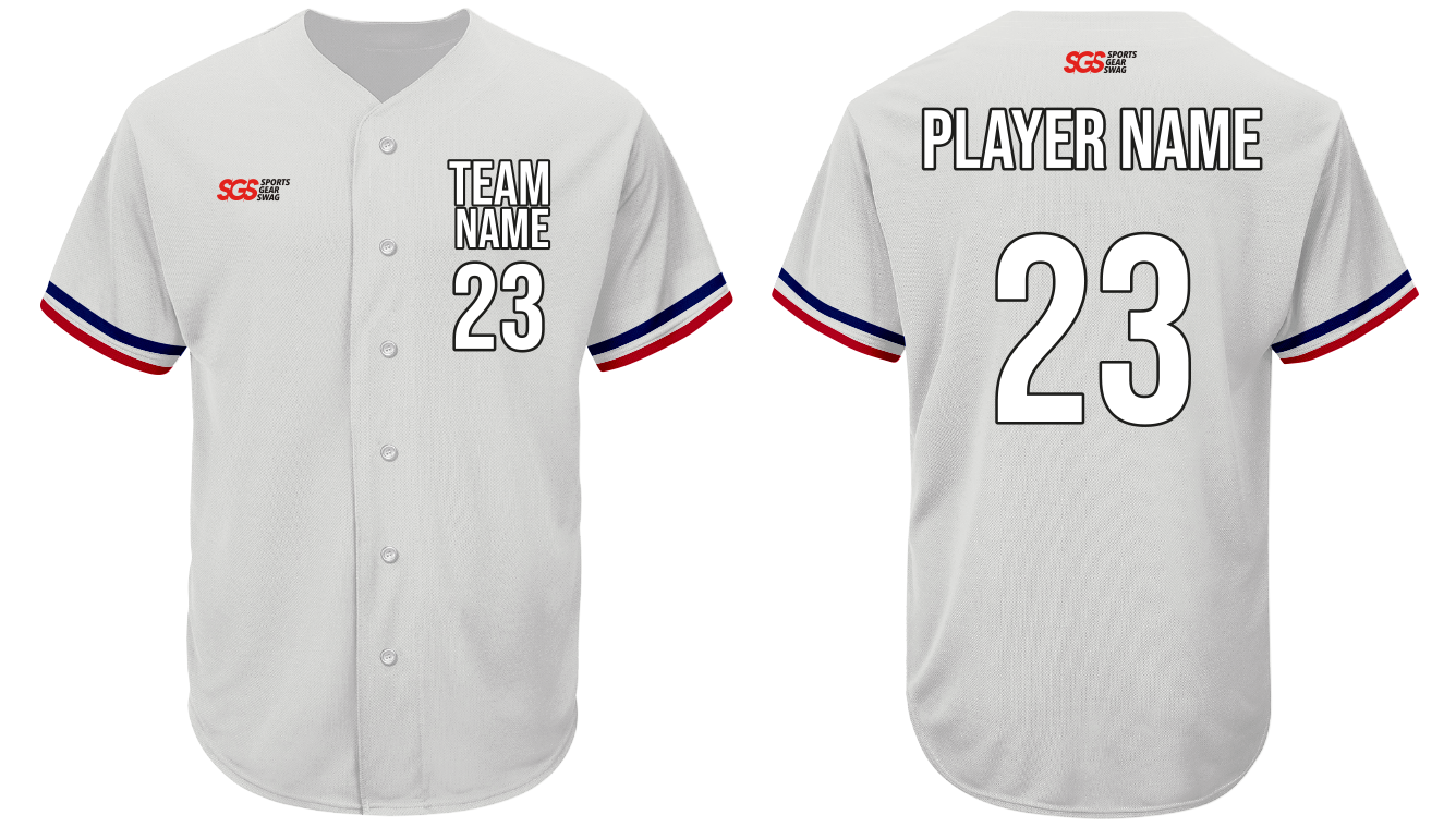 Custom solid style adult youth unisex full buttons baseball jersey - Jersey