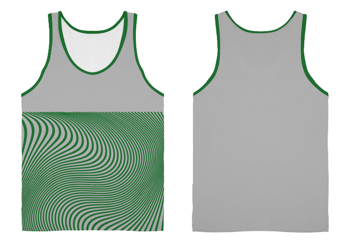 Custom abstract waves everyday adult youth unisex tank top - Tank-top