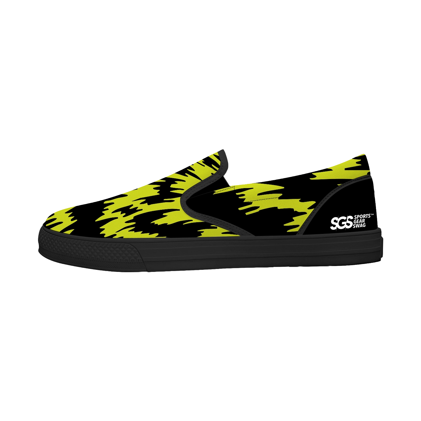 Custom slip on shoes black pounce - Slip-on-shoes