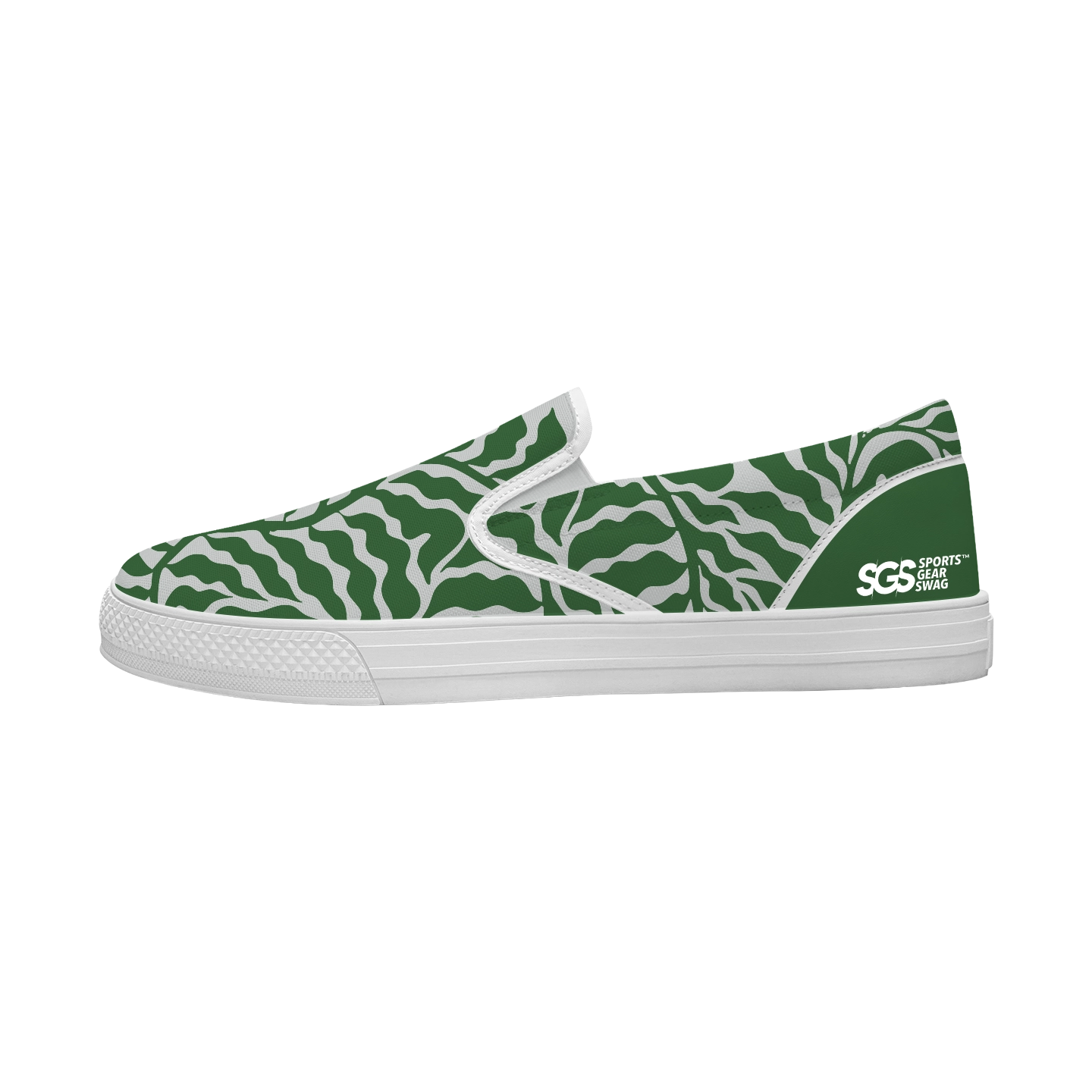 Custom slip on shoes white verdant - Slip-on-shoes