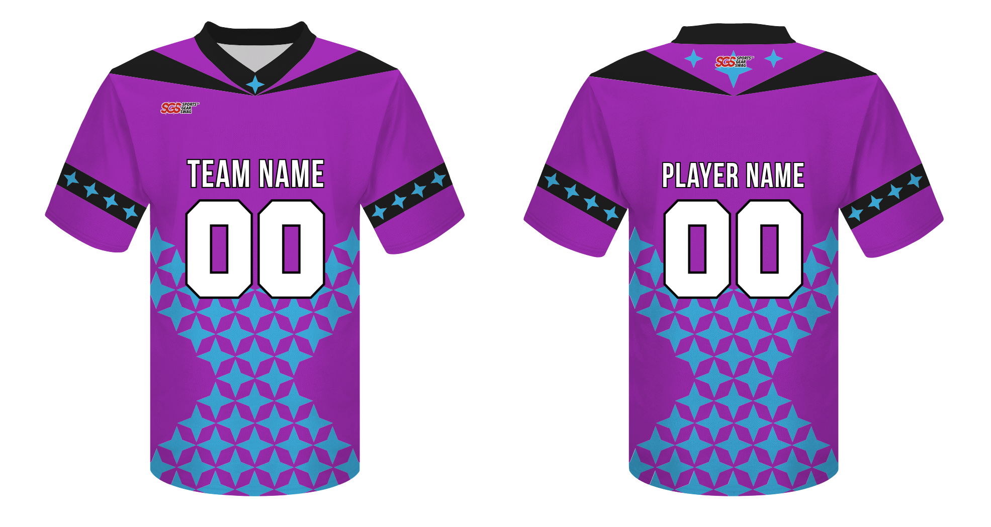 Custom bright stars adult youth unisex no belt football jersey - Jersey
