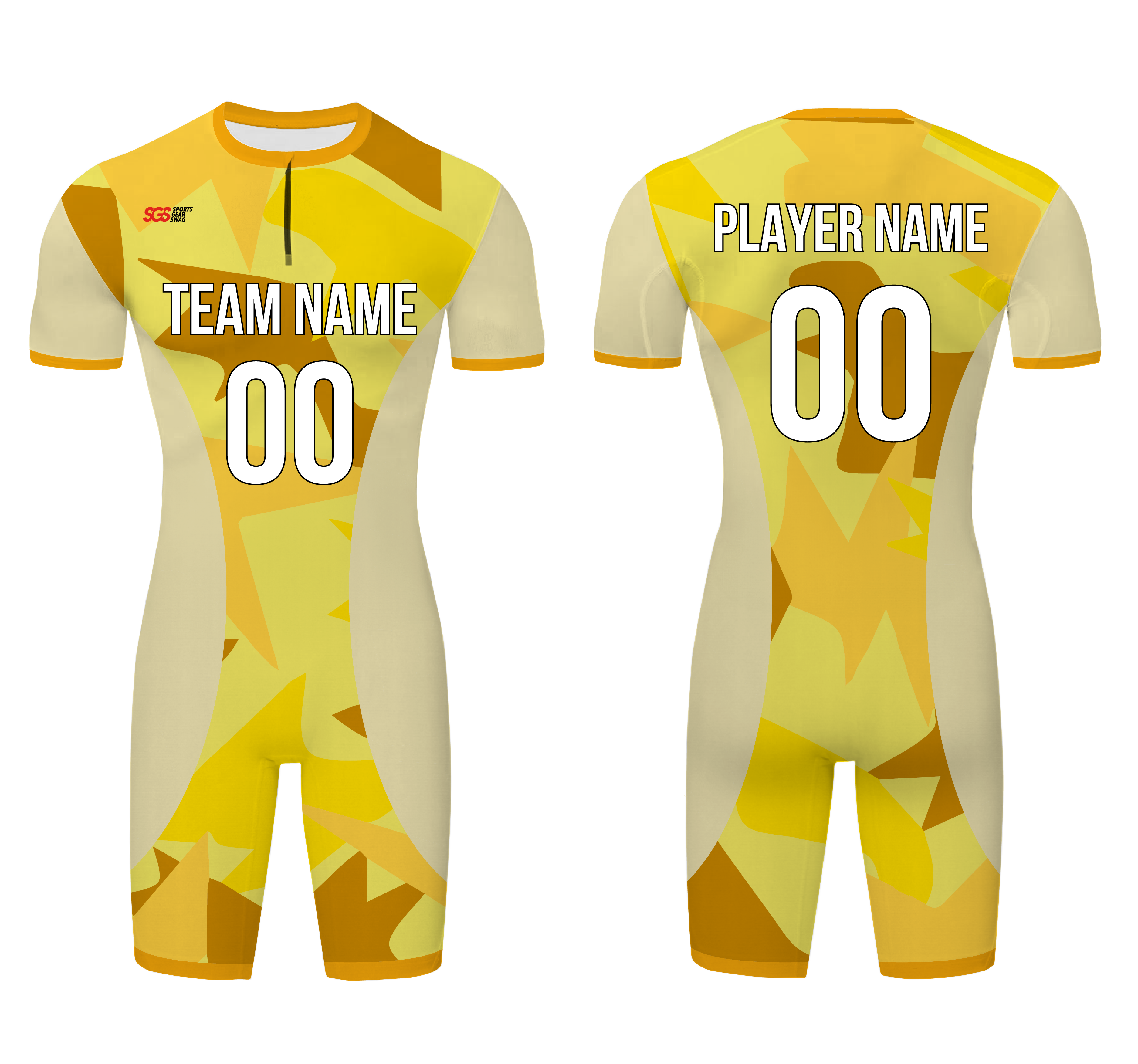 Custom water men speed suit golden splash - Men-water-speed-suits