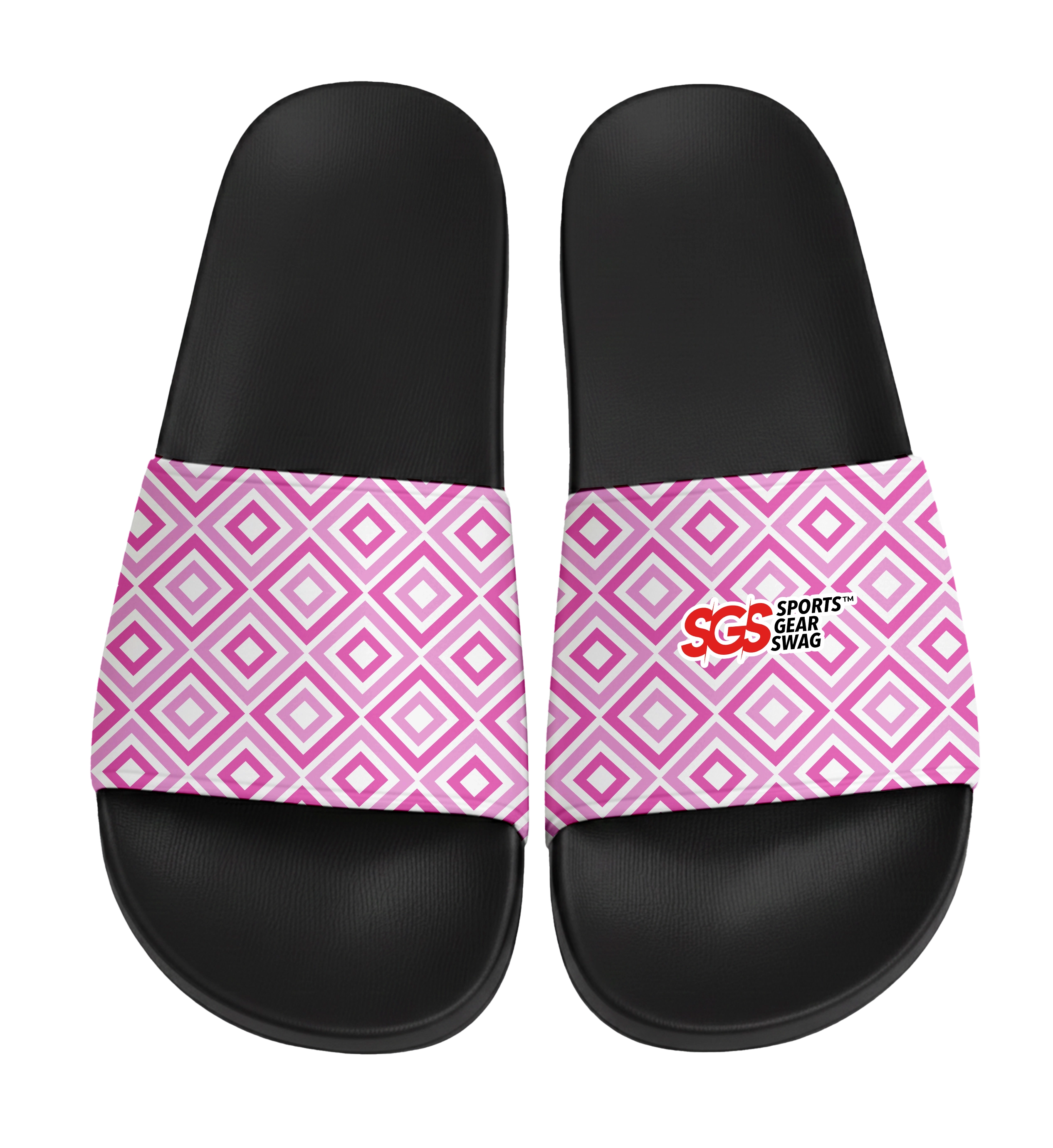 Custom slides black unisex poolside - Slides