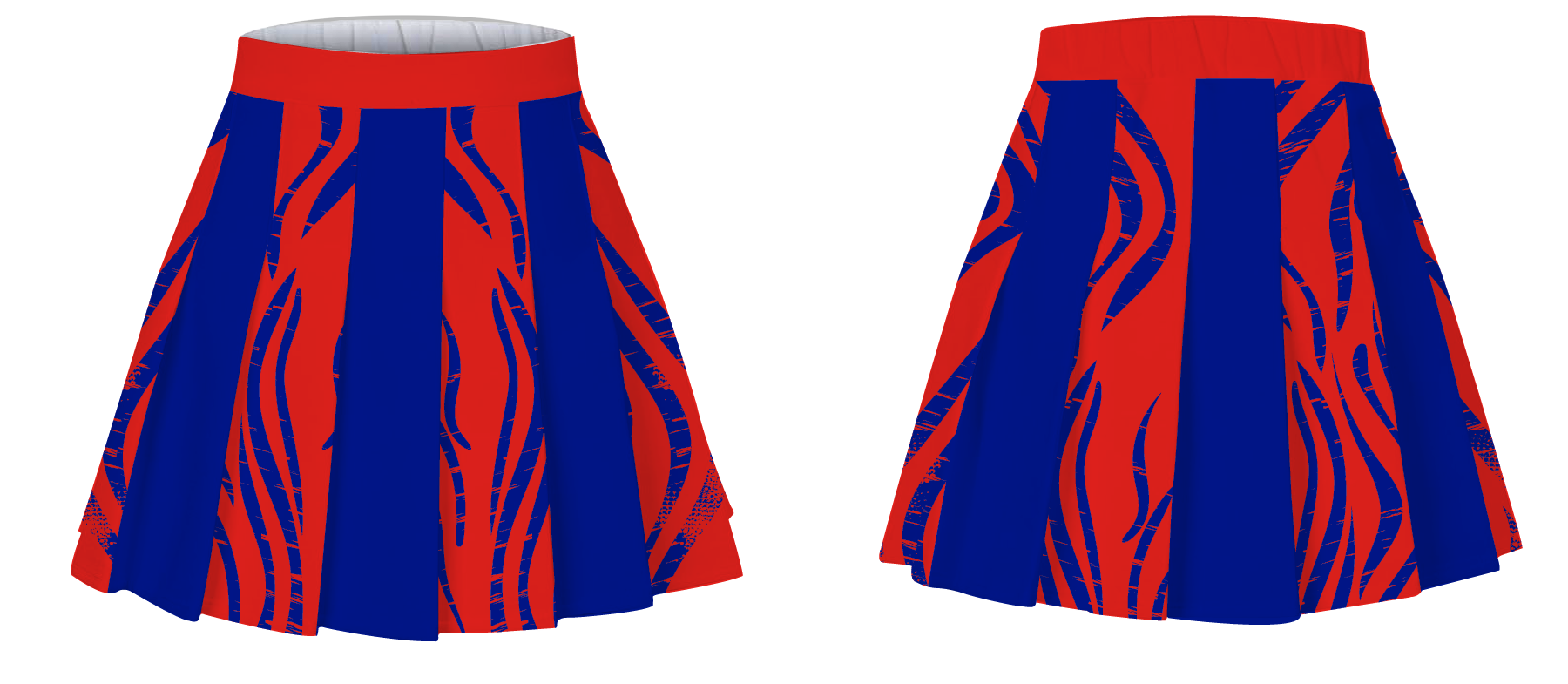 Custom pleated skirt dance uniform red roar - Dance-skirts