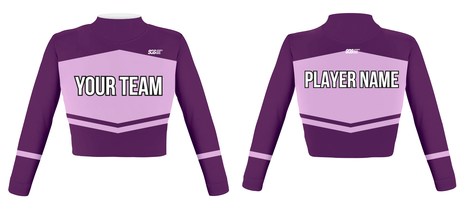 Custom casual style  adult youth unisex cheerleading  long sleeve turtle neck jersey - Jersey