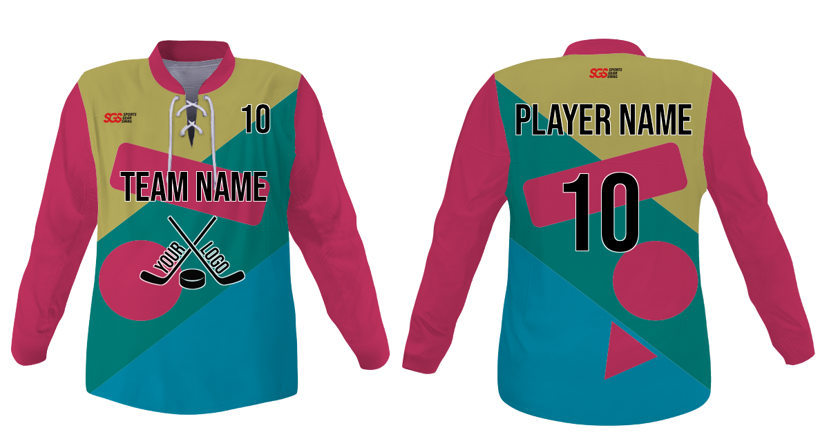 Custom vari-colored youth unisex hockey jersey laces - Jersey