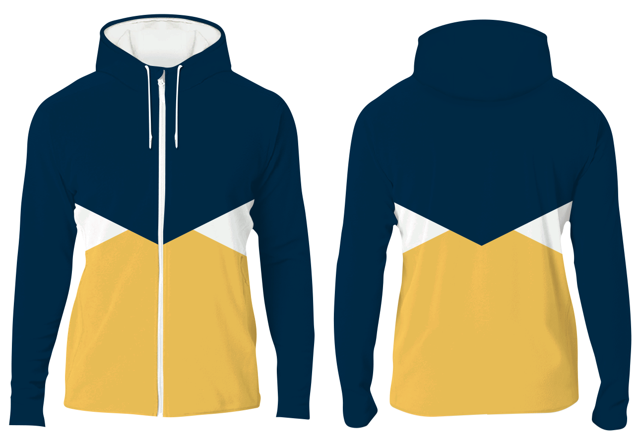 Custom v segmented full-zip adult youth unisex hooded jacket - Jacket