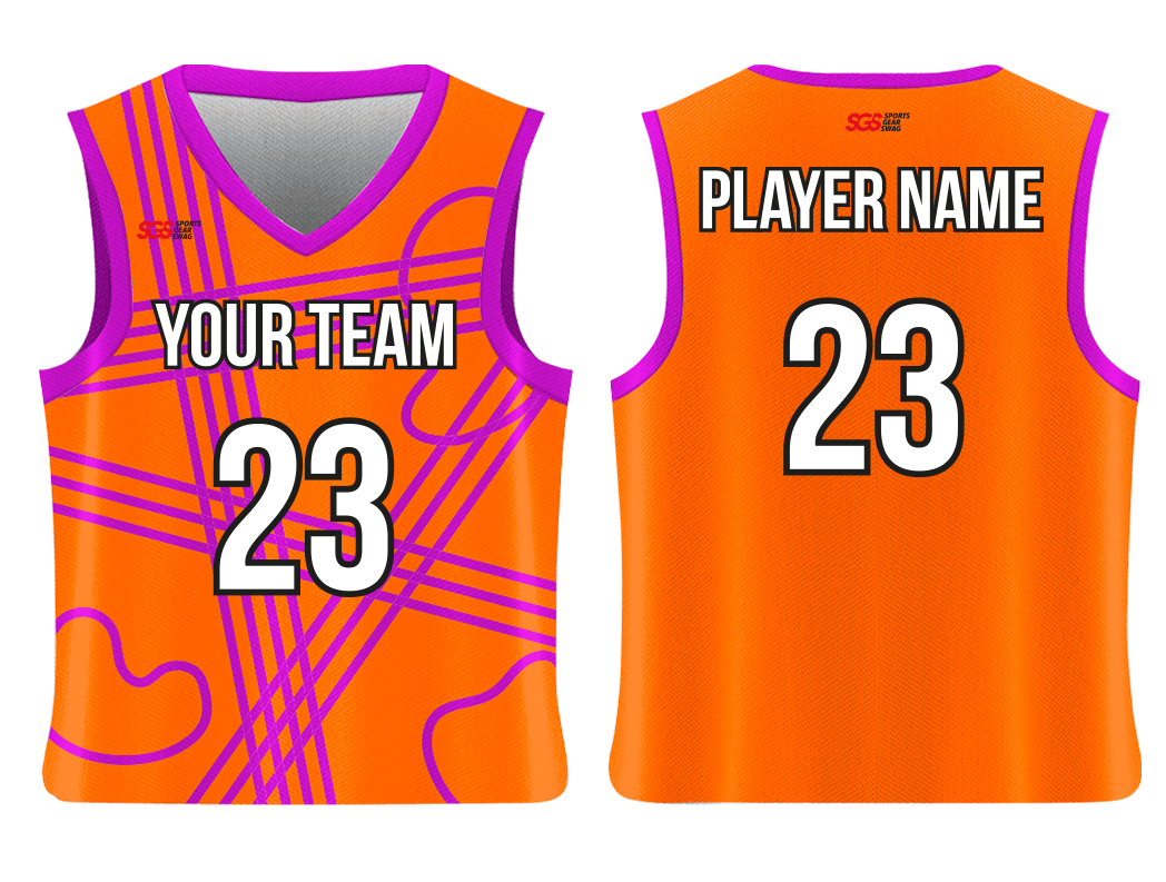 Custom crossed front lines adult youth unisex basketball jersey - reversible uniform - Jersey