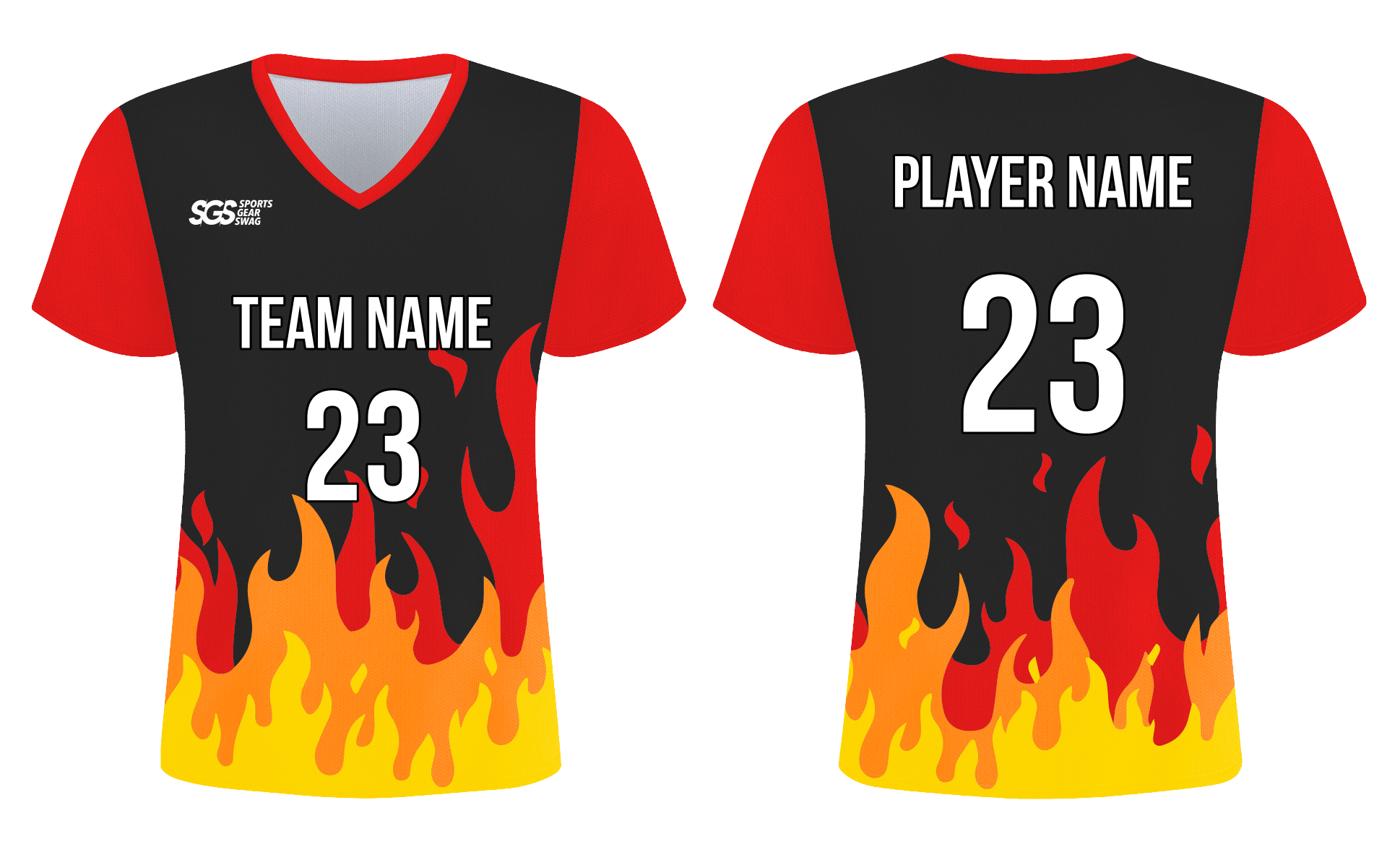 Custom flame nature adult youth soccer jersey - Jersey
