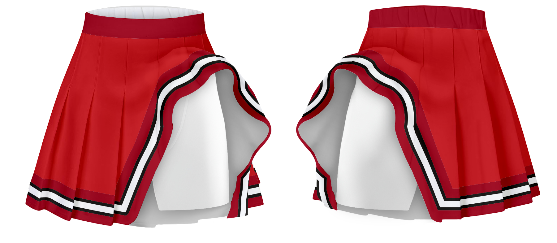 Custom  adult youth badminton pleated skirt scarlet sprint - Badminton-skirts