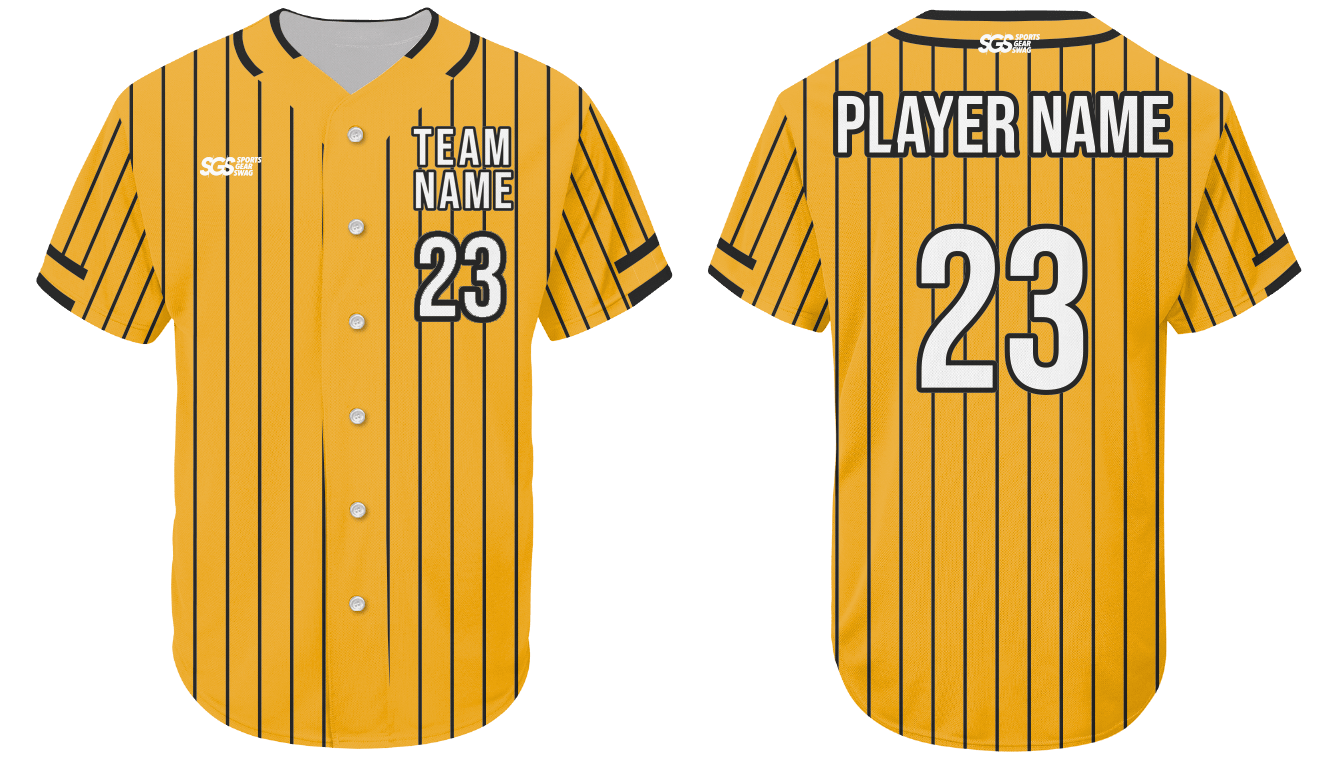 Custom classic pinstripe lines adult youth unisex baseball jersey - Jersey