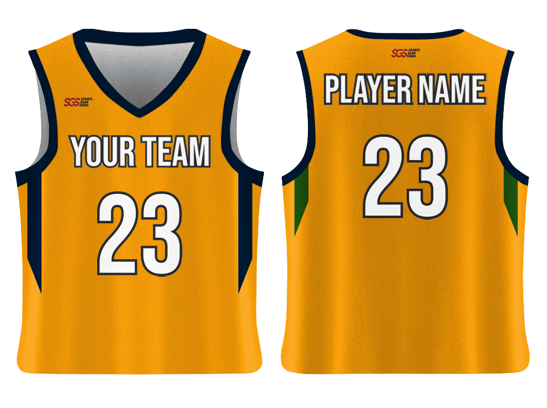 Custom stylish yellow collection adult youth unisex basketball jersey - reversible uniform - Jersey