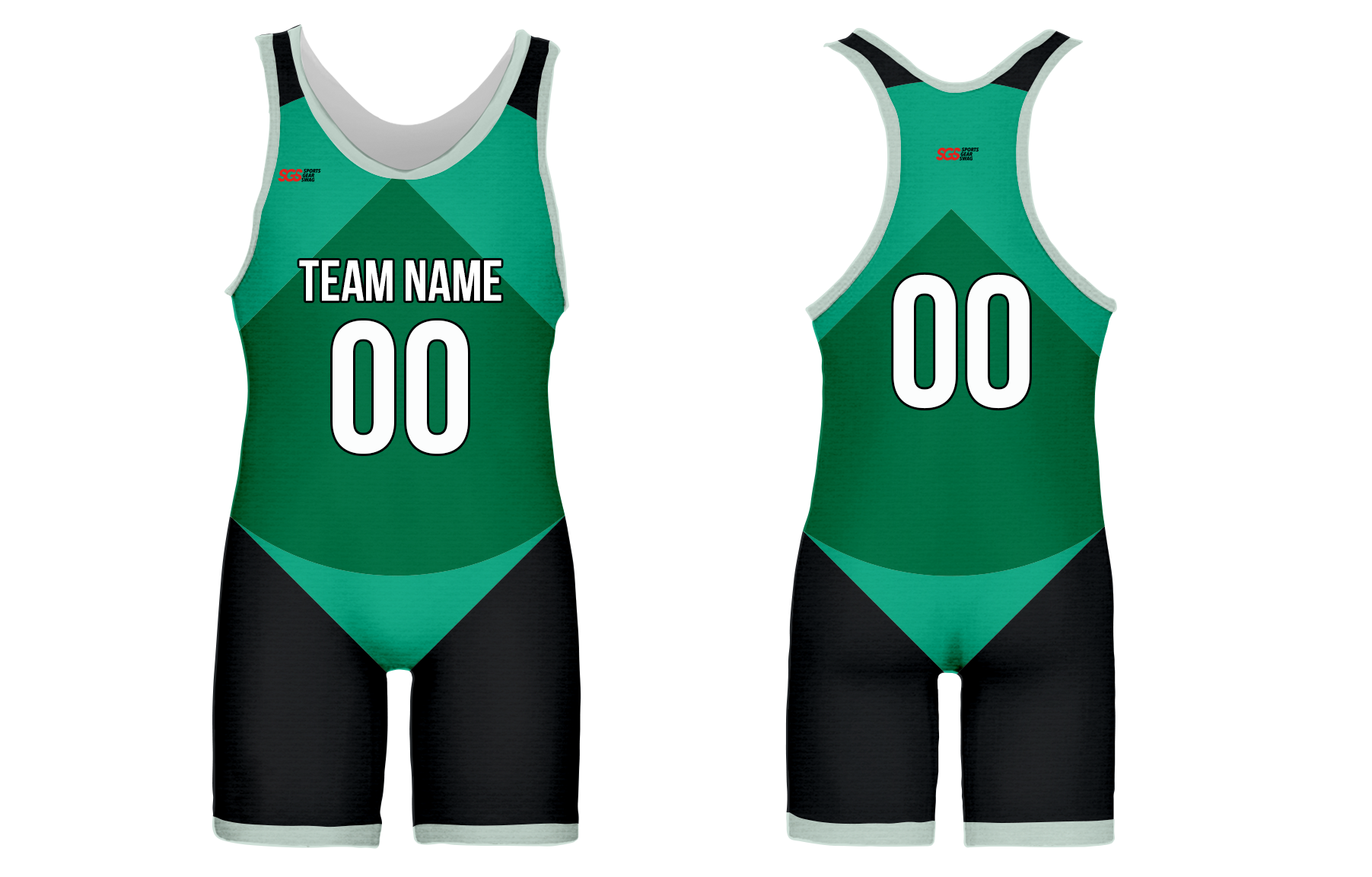 Custom green velvet victory adult youth unisex wrestling singlets - Wrestling-singlets