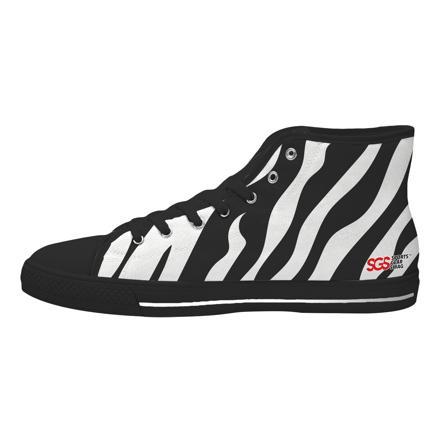 Custom high top canvas shoes black untamed energy - High-top-shoes