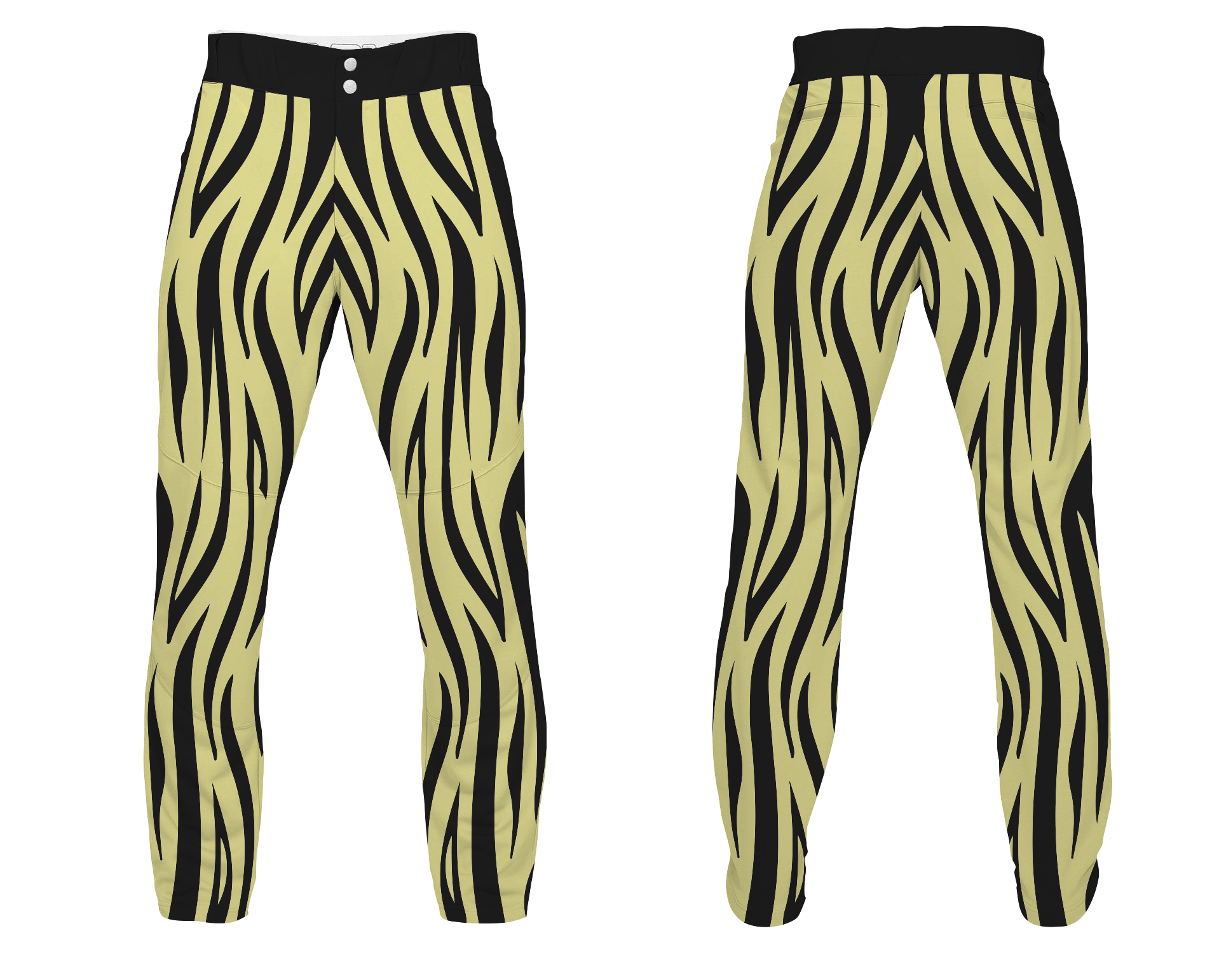 Custom zebra stripe animal adult youth unisex softball pants - Softball-pants