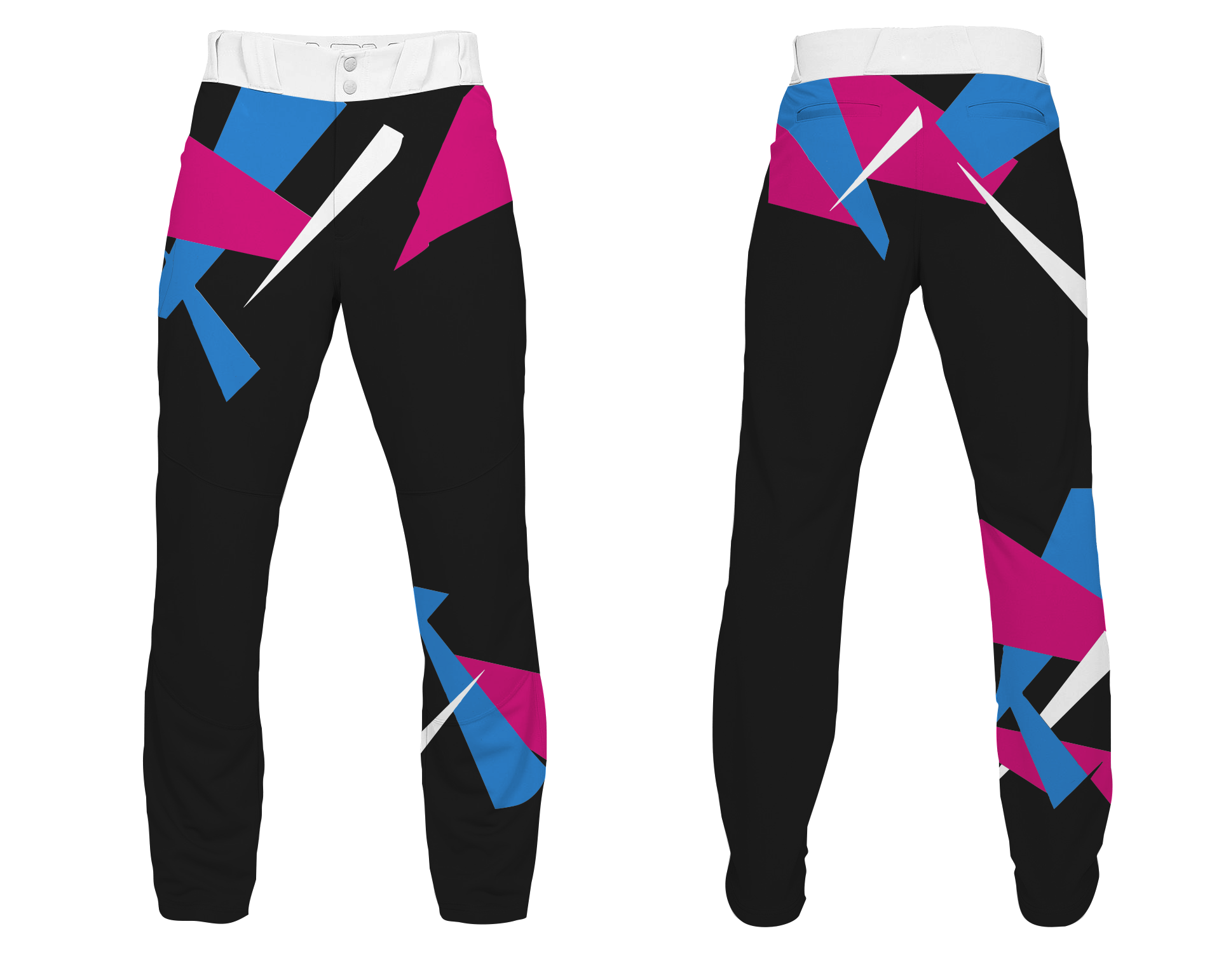Custom sharp abstract adult youth unisex softball pants - Softball-pants