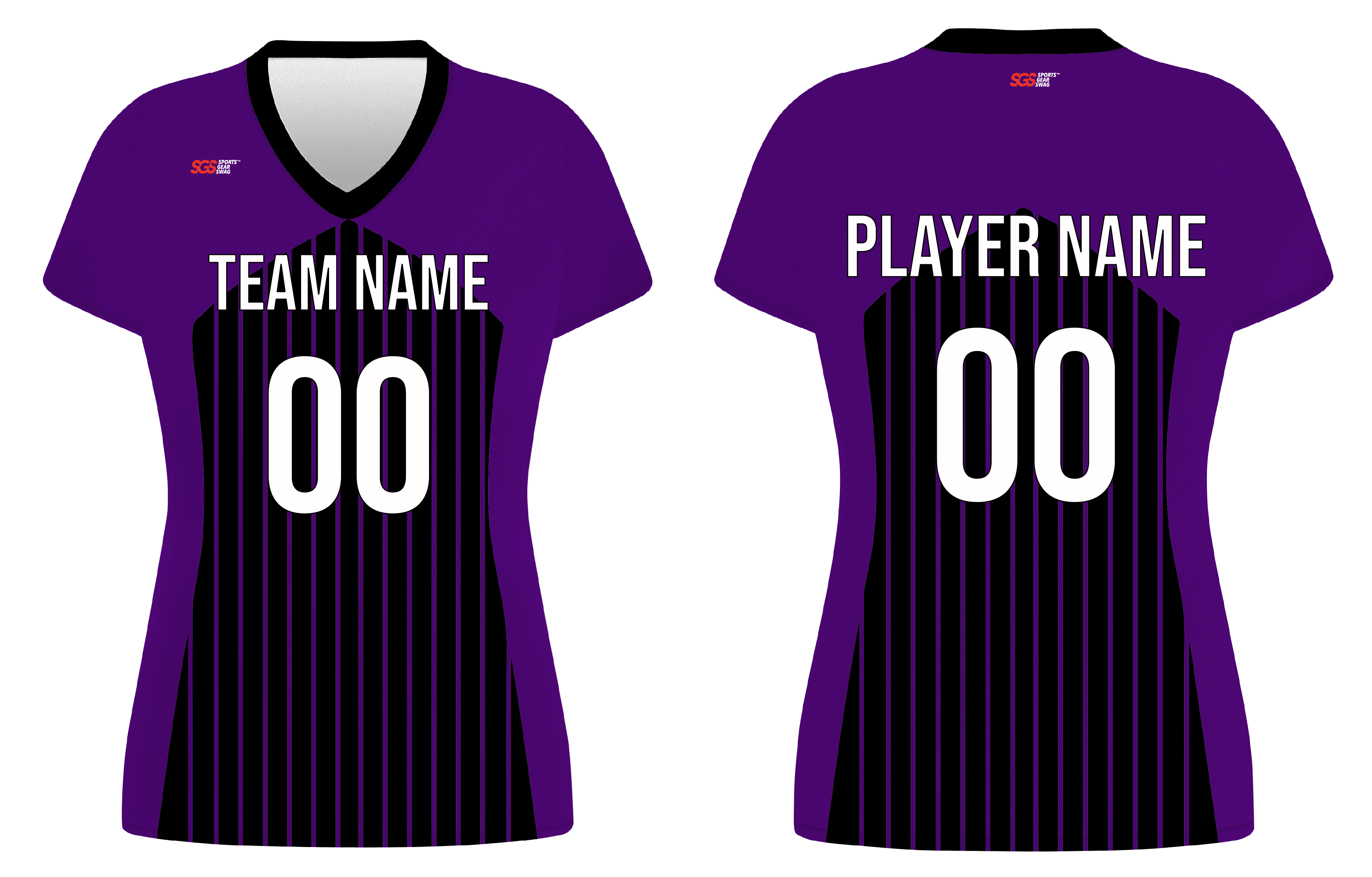 Custom vertical lines adult youth volleyball jersey - Jersey