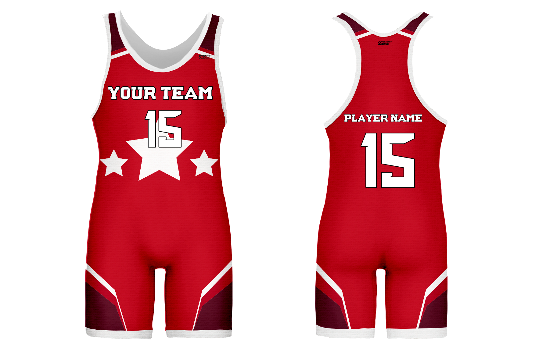 Custom adult youth unisex wrestling stellar triad - Wrestling-singlets