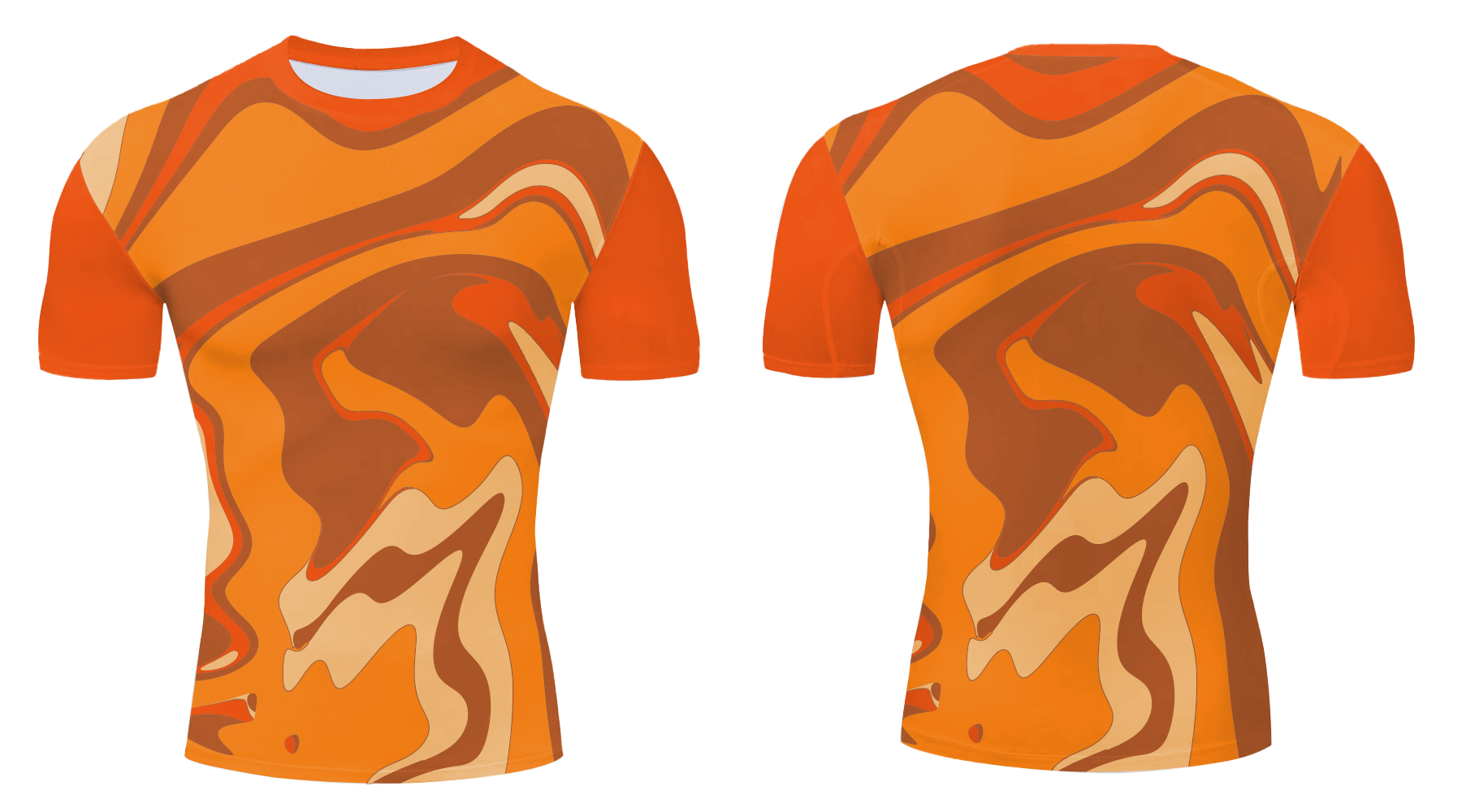 Custom wavy  adult youth unisex compression shirt - Compression-shirts