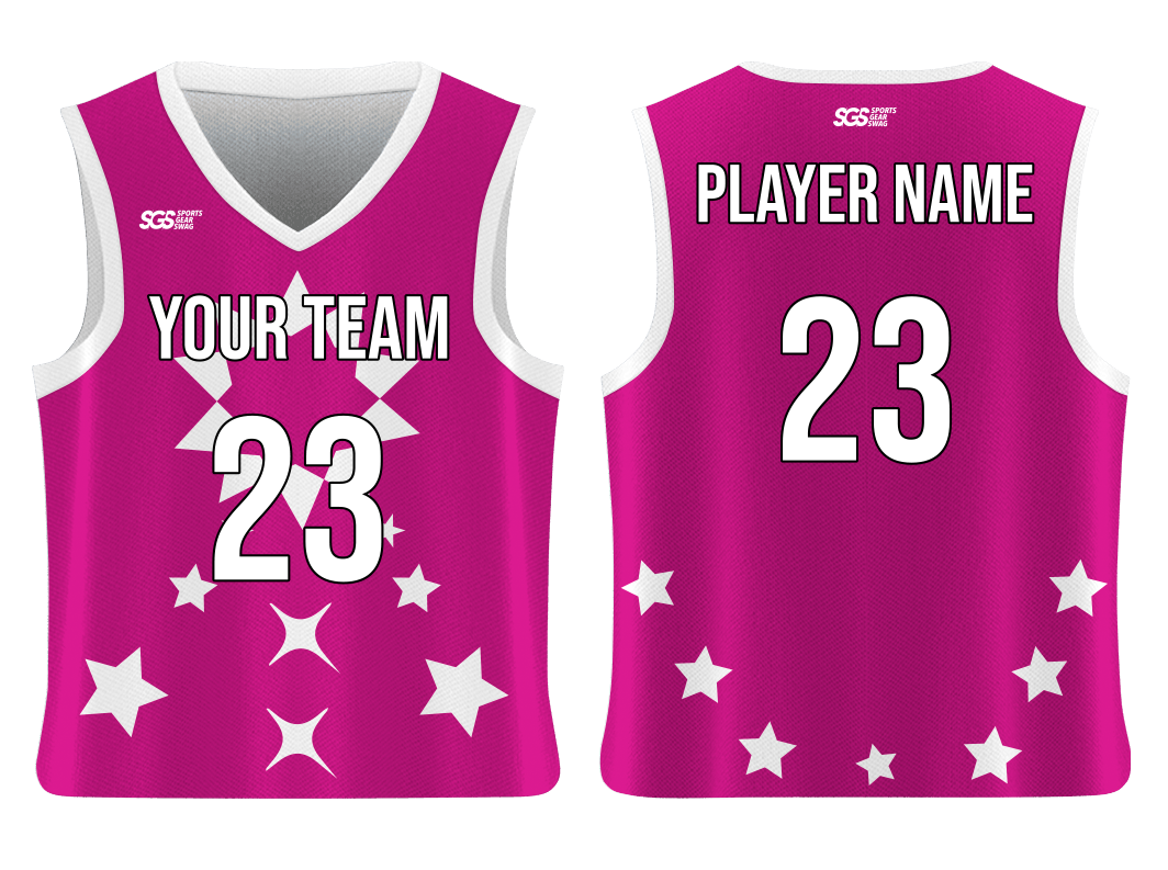 Custom multi design stars adult youth unisex basketball jersey - reversible uniform - Jersey
