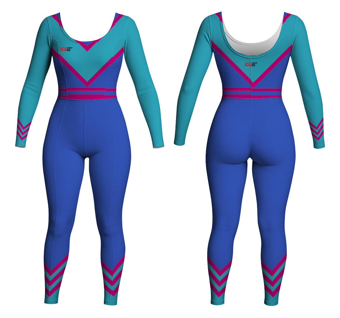 Custom women long sleeve dance bodysuit choreographed chic - Dance-bodysuits