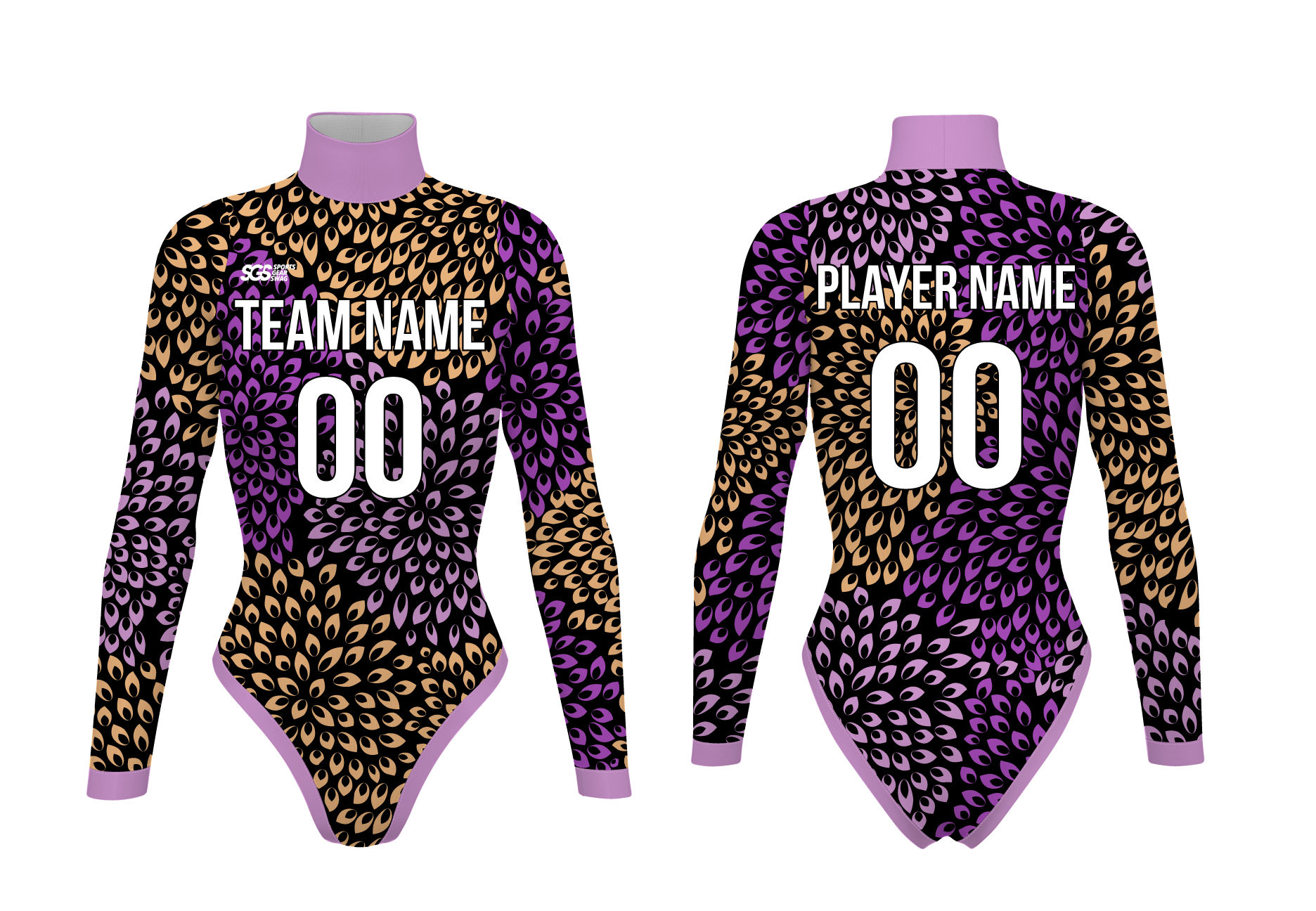 Custom cheerleading bodysuit adult youth dahlia bloom - Cheerleading-bodysuits