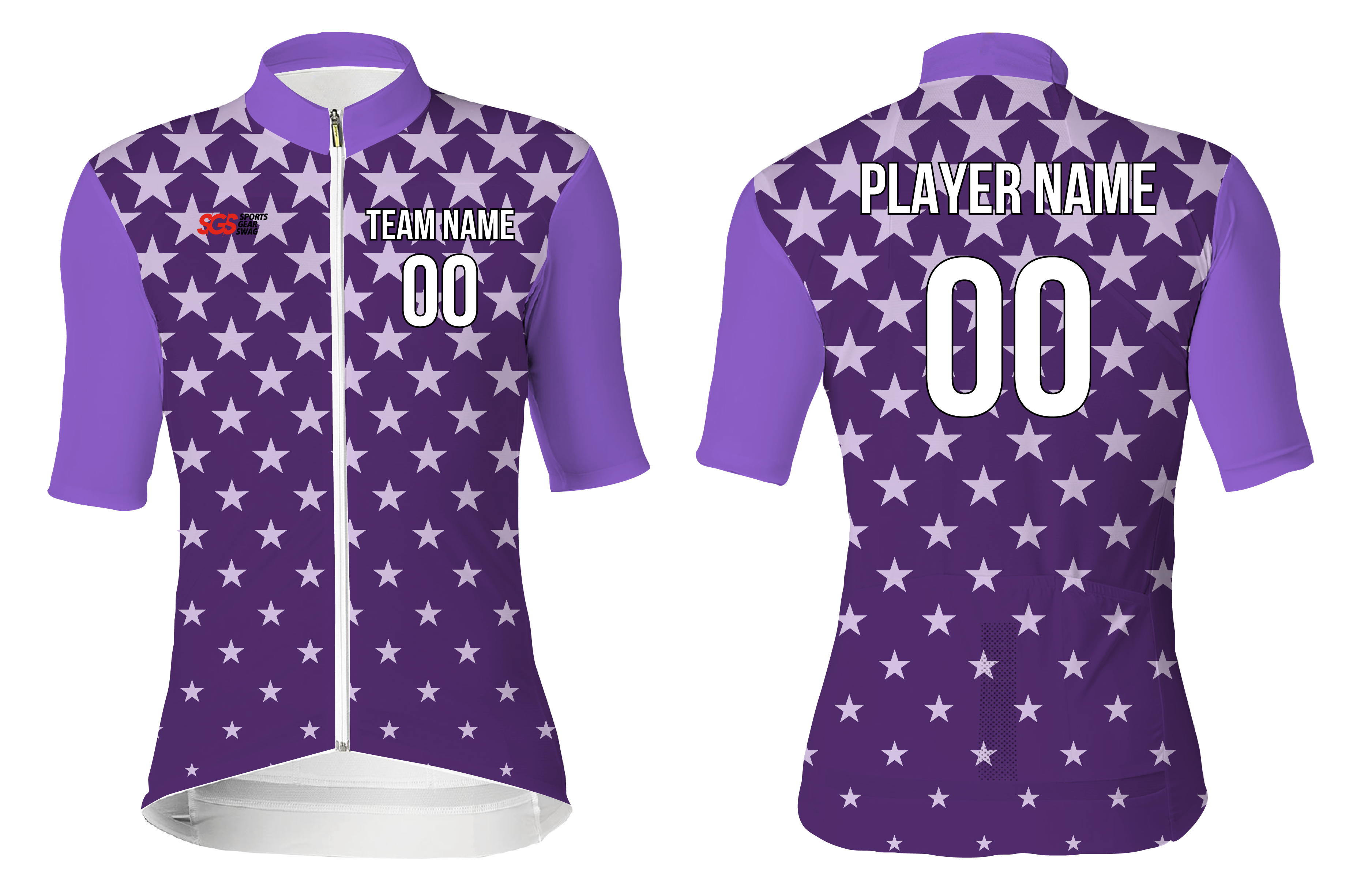 Custom cycling short sleeve adult youth unisex galactic glow - Jersey