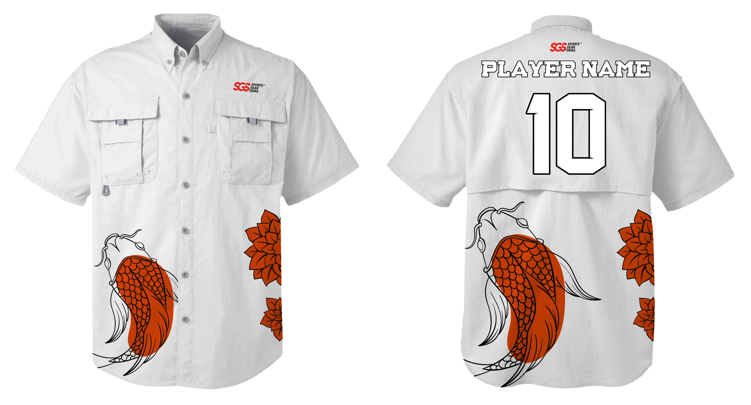 Custom fishing shirt adult youth unisex serene koi - Jersey