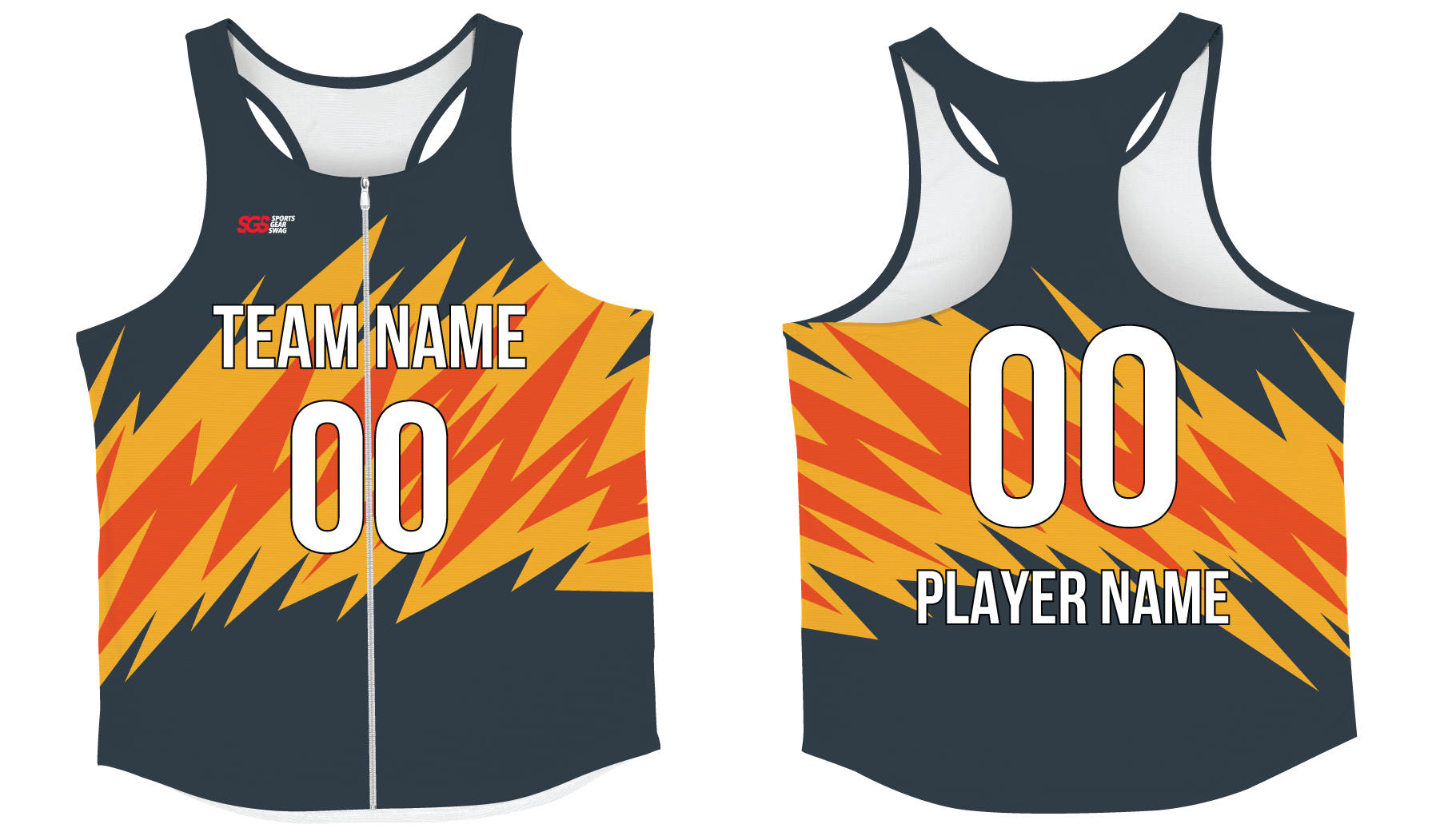 Custom full zip track singlets adult youth unisex spike edge - Track-singlets