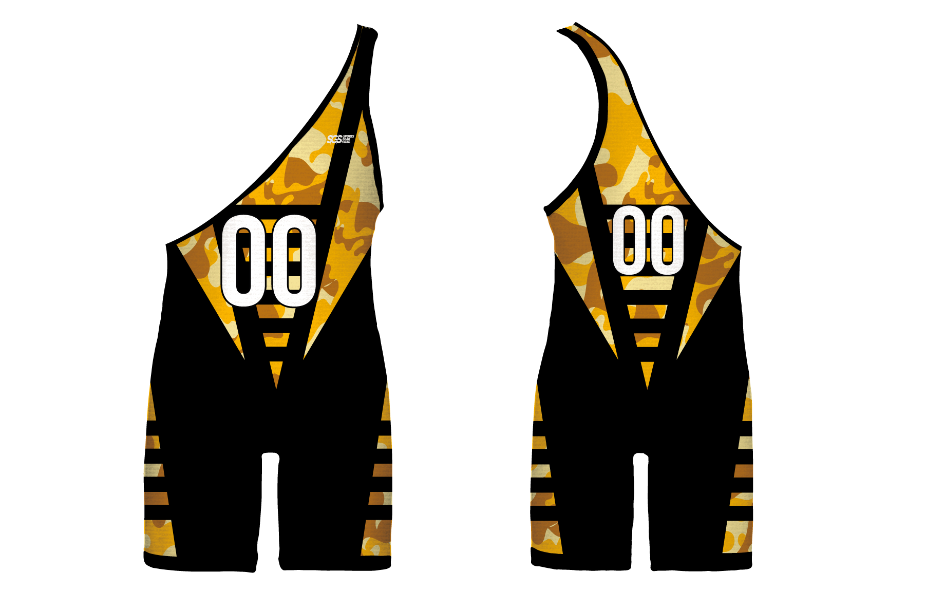 Custom single strap wrestling singlets adult youth unisex foliage - Wrestling-singlets
