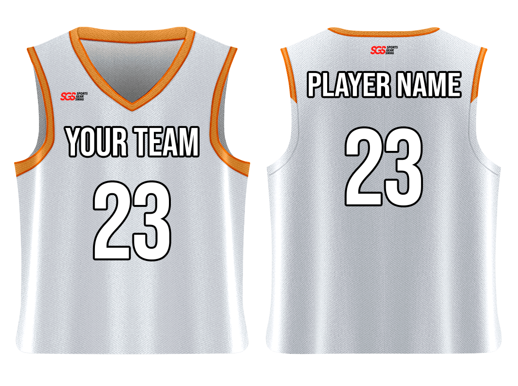 Custom glam white adult youth unisex basketball jersey - Jersey