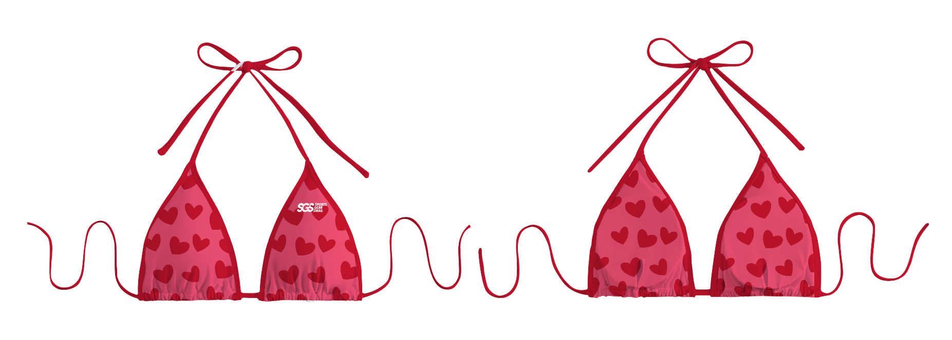 Custom two-piece bikini standard brassiere cupid’s wave - Swimming-tops