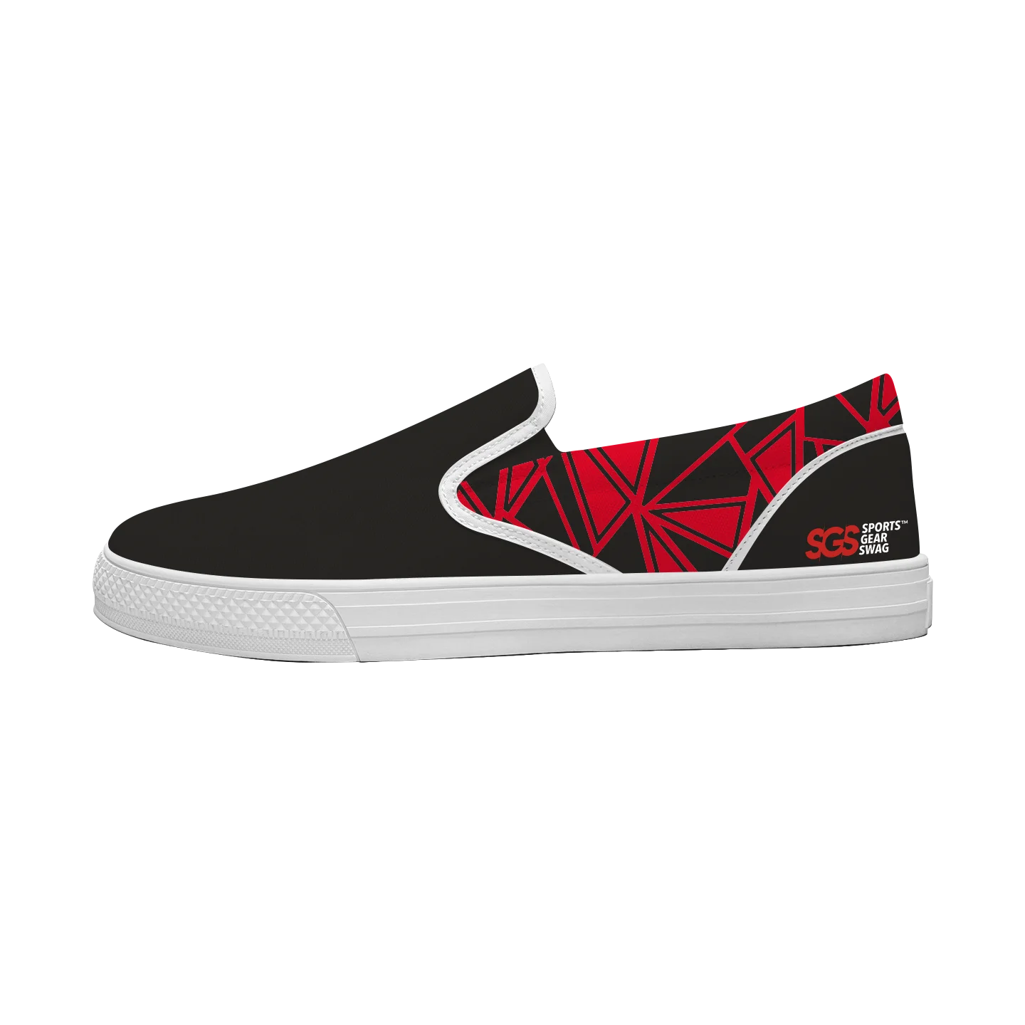 Custom slip on shoes white facet - Slip-on-shoes