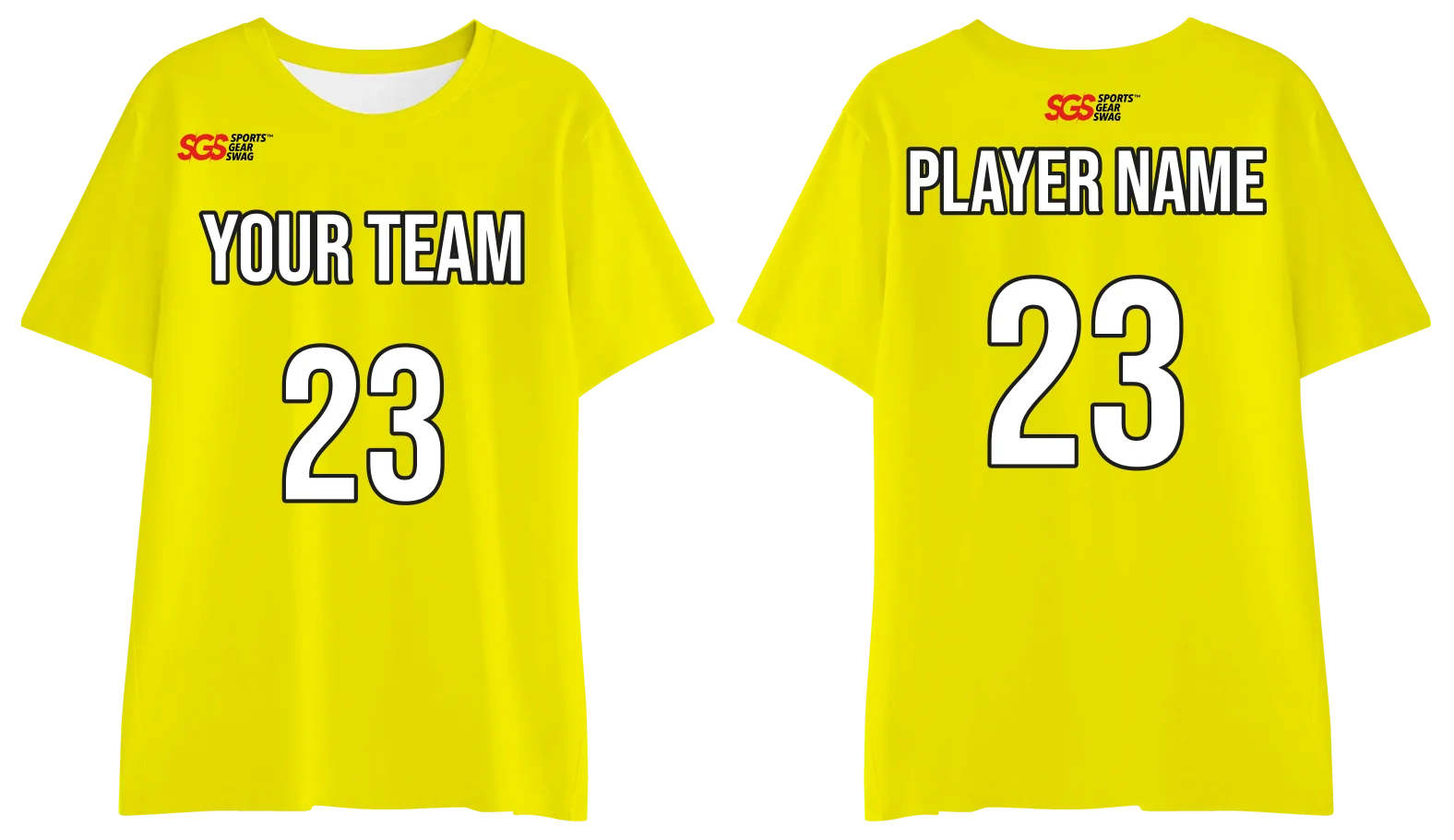 Custom yellow adult youth unisex short-sleeve comfort t shirt - Jersey