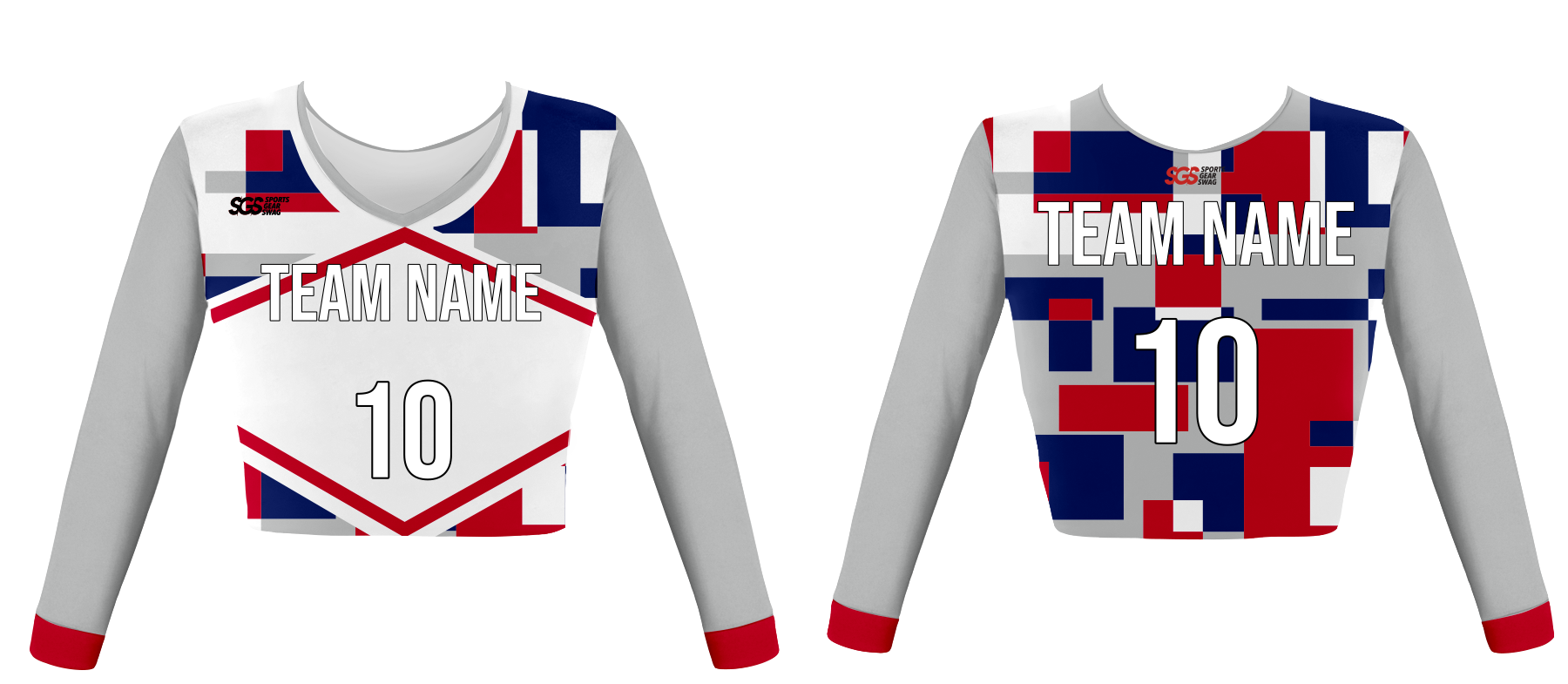 Custom  fashion   adult youth unisex cheerleading long sleeve jersey - Jersey