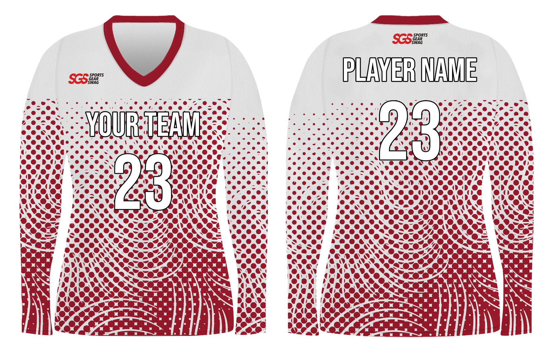 Custom high quality adult youth unisex long sleeve volleyball jersey - Jersey