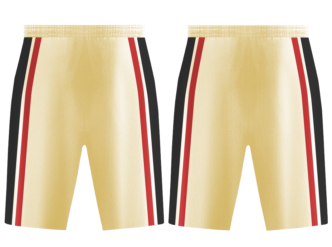 Classic Gold stripes with red  - Shorts - SHORT