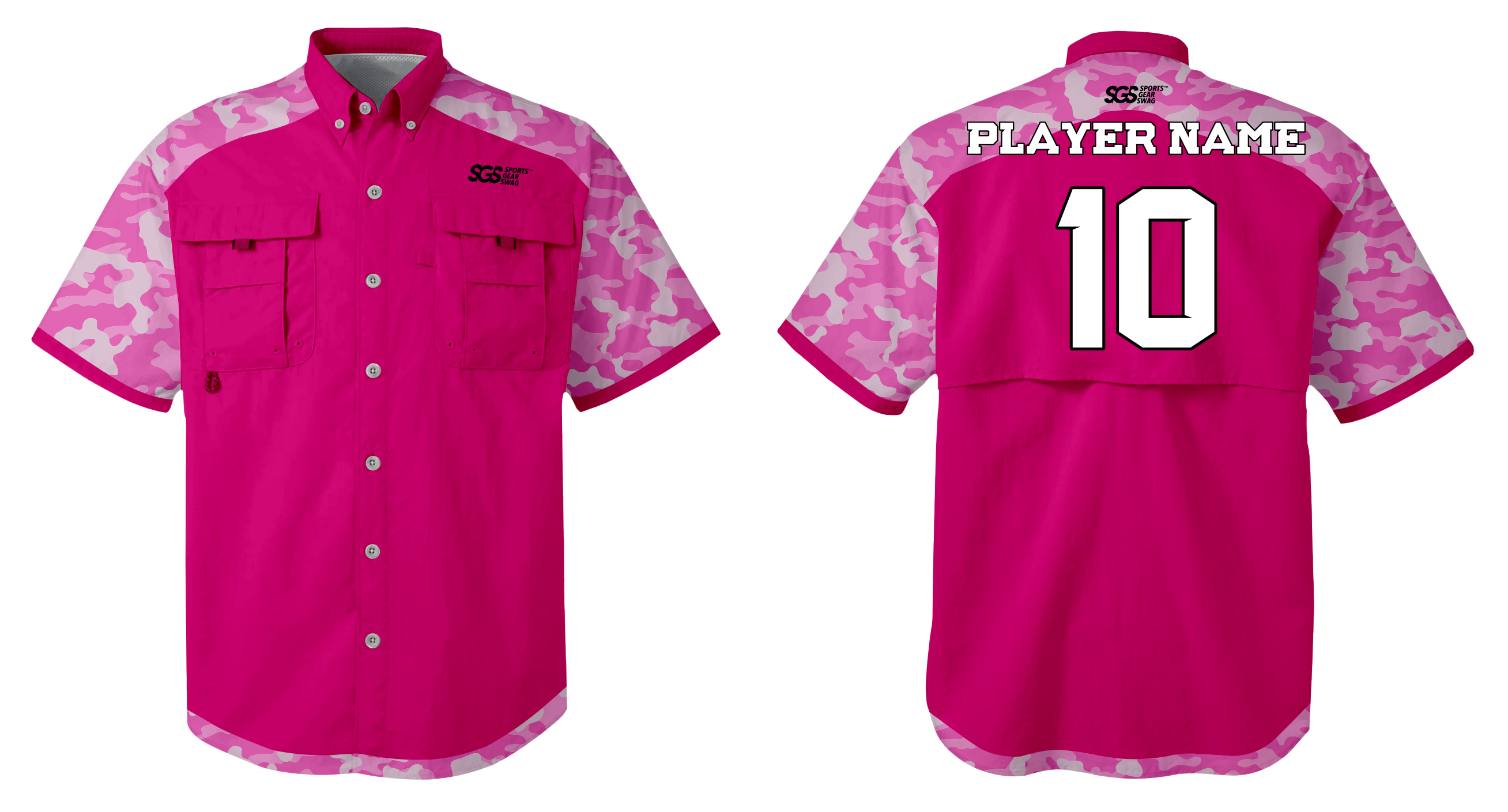 Custom fishing shirt adult youth unisex fuchsia blend - Jersey