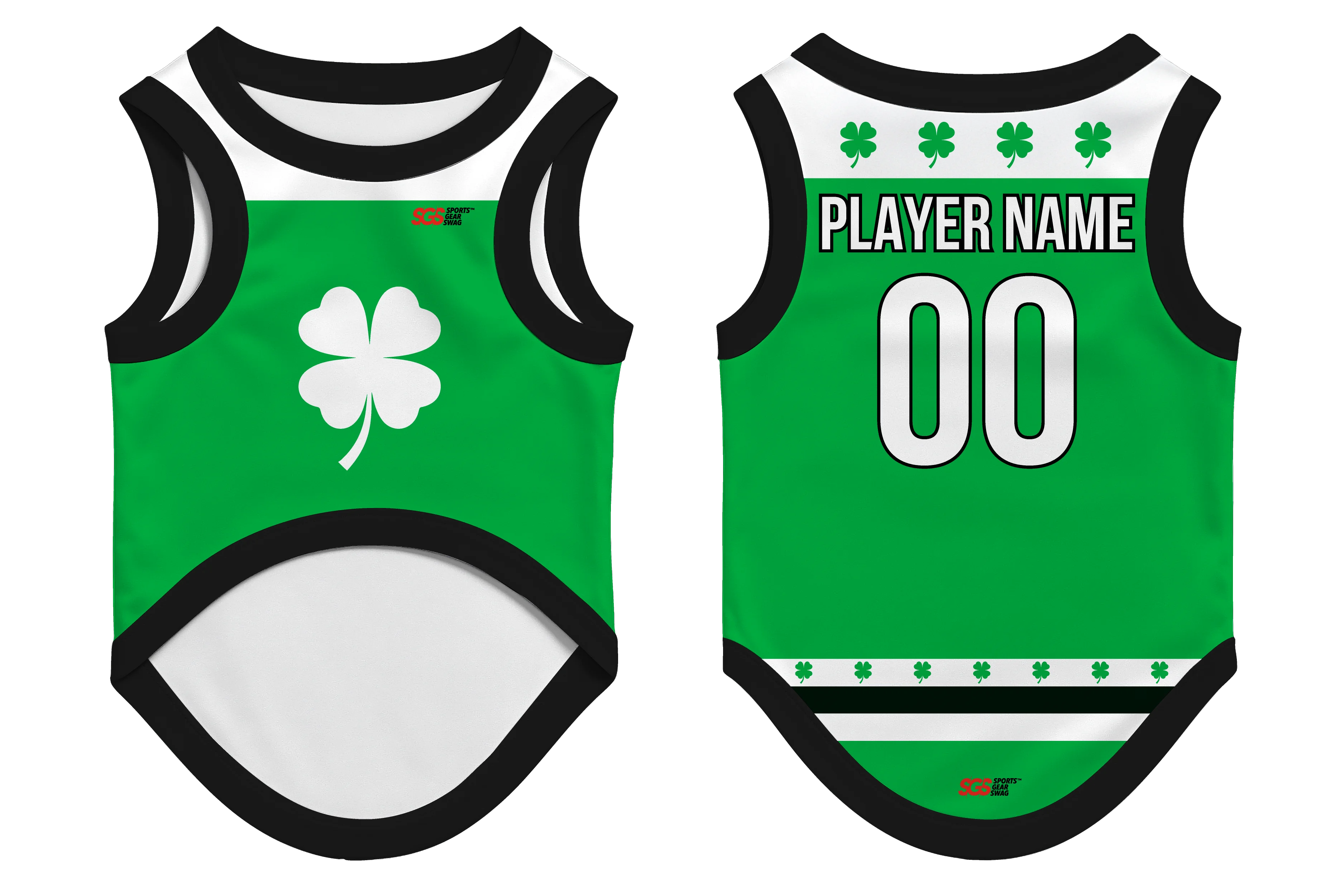 Custom pet holiday  basketball jersey green grind - Pets-basketball-jersey